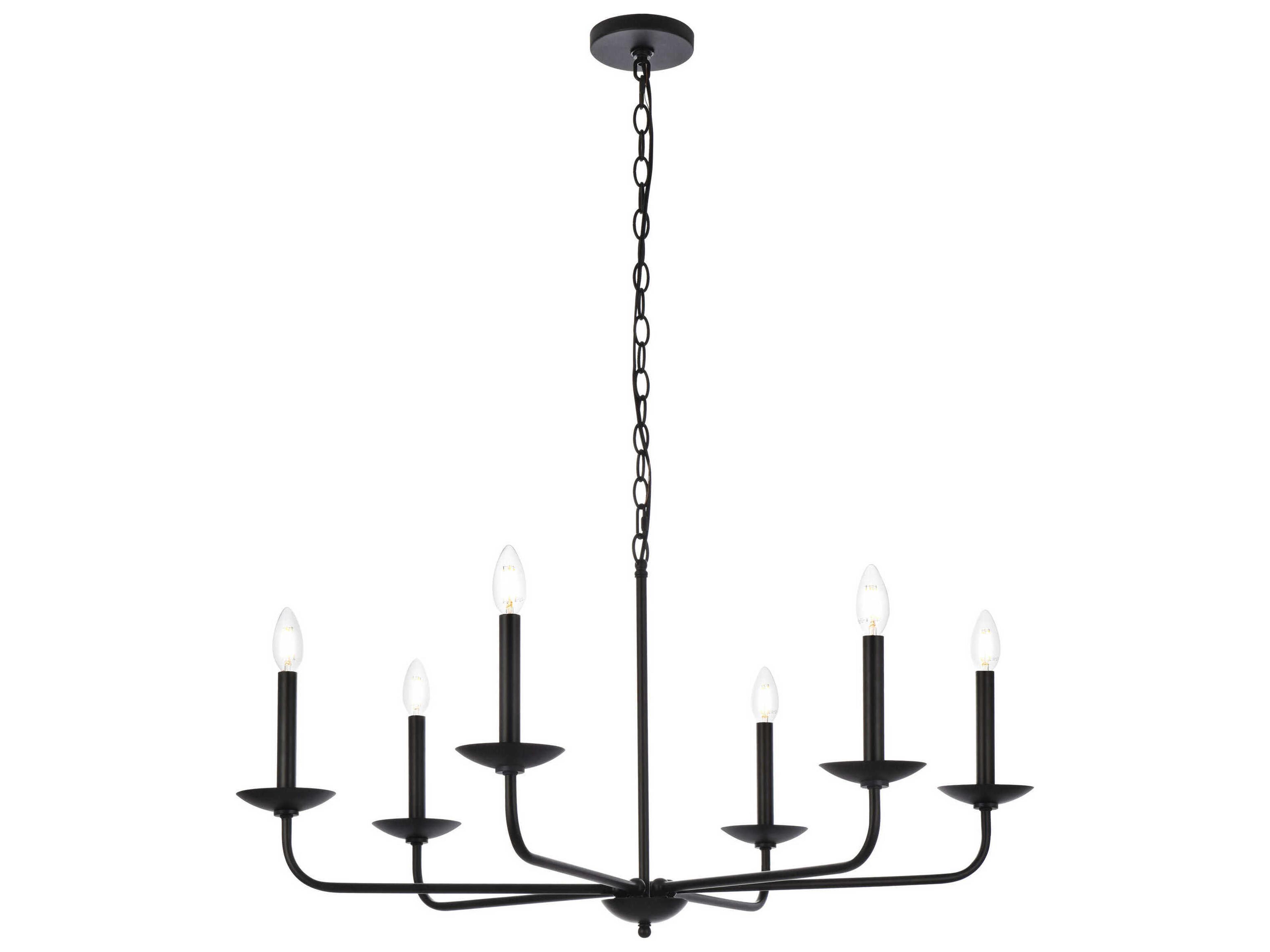 Cohen 6-Light Black Chandelier