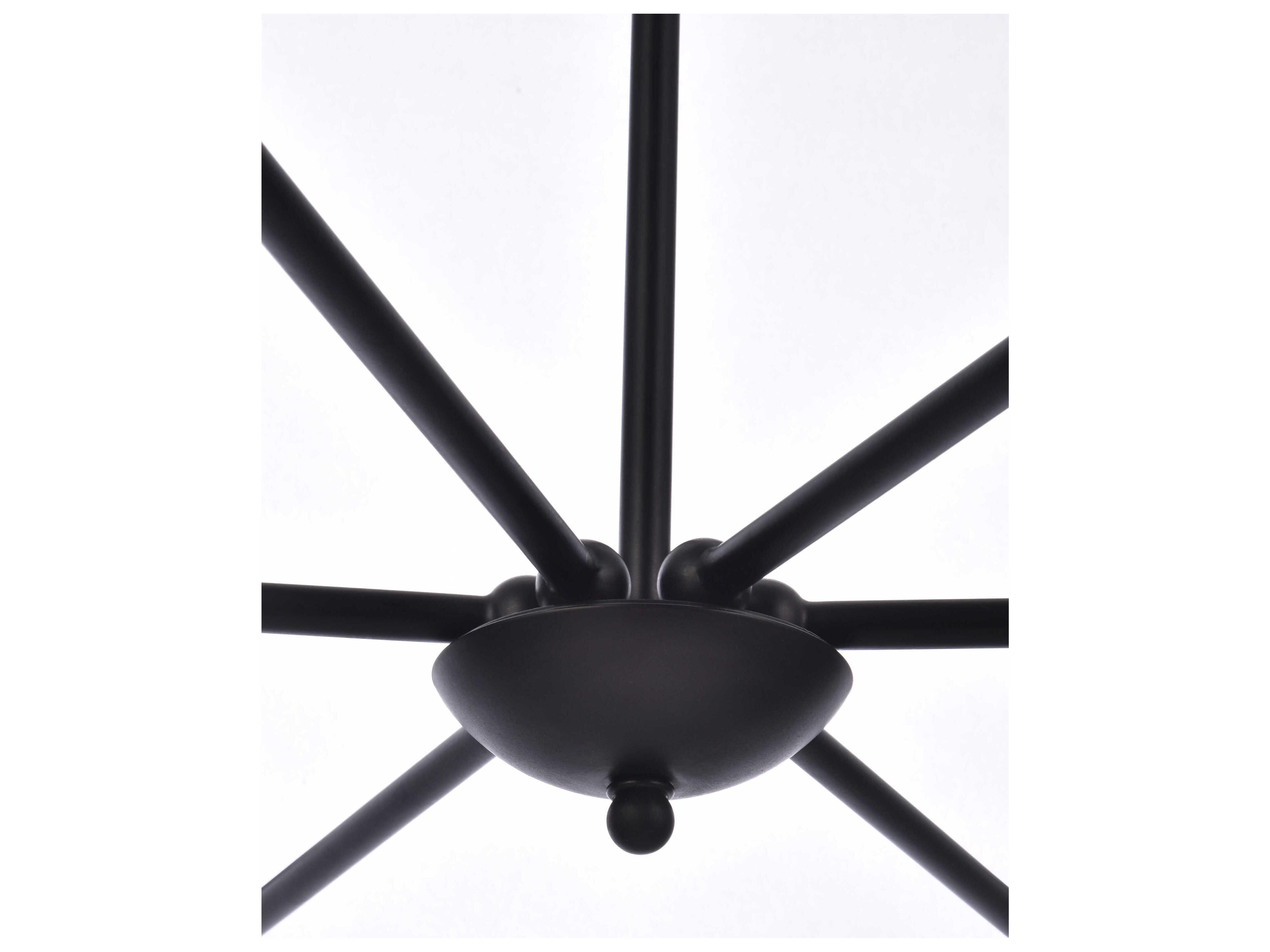 Elegant Lighting Cohen 6-Light Black Chandelier
