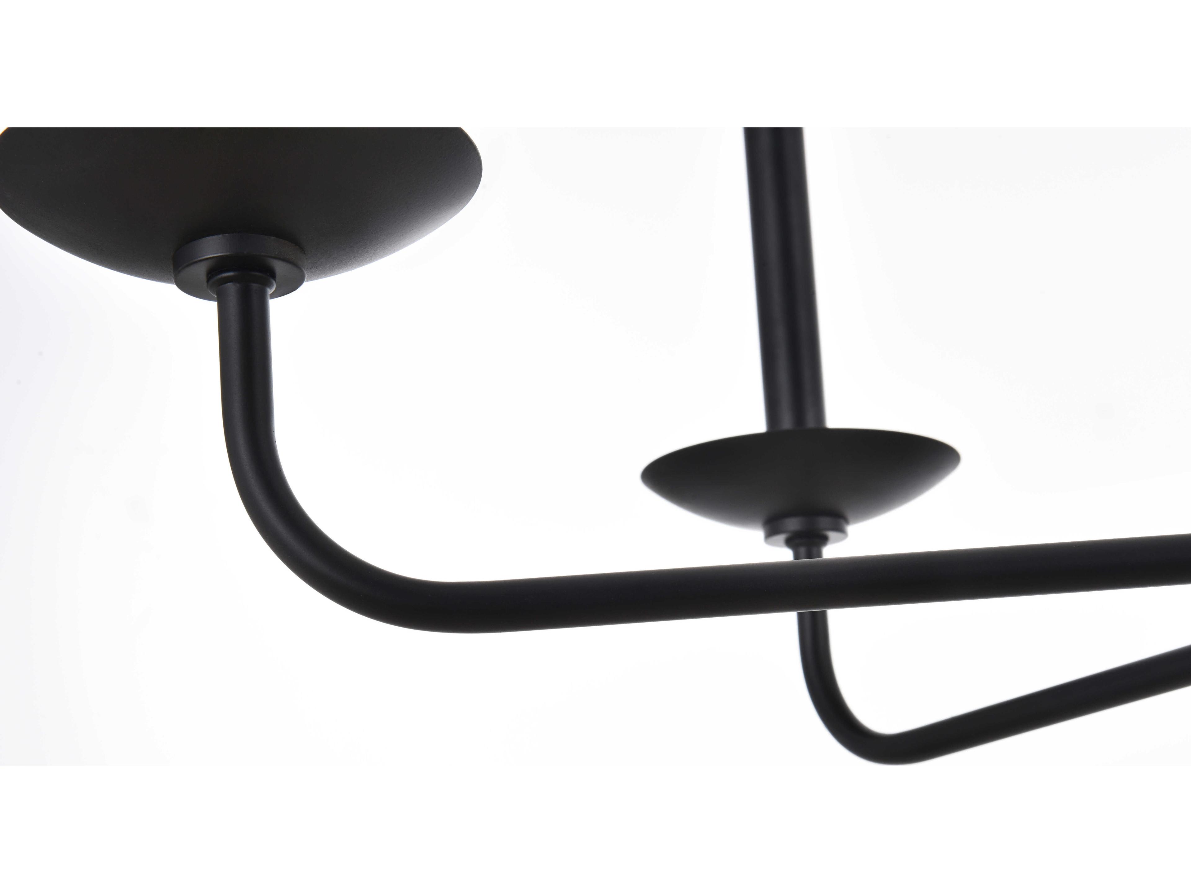 Elegant Lighting Cohen 6-Light Black Chandelier