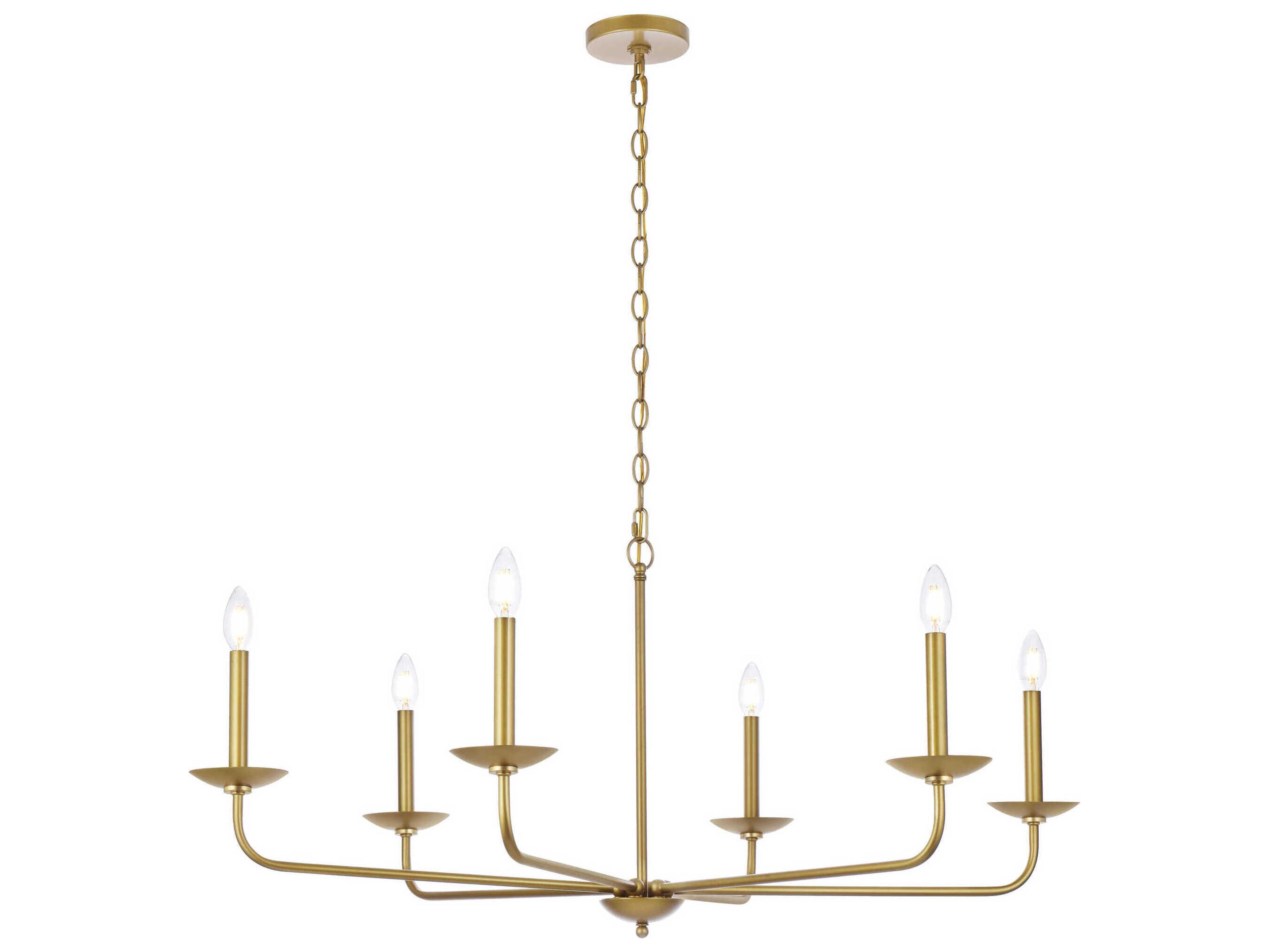 Cohen 6-Light Brass Chandelier