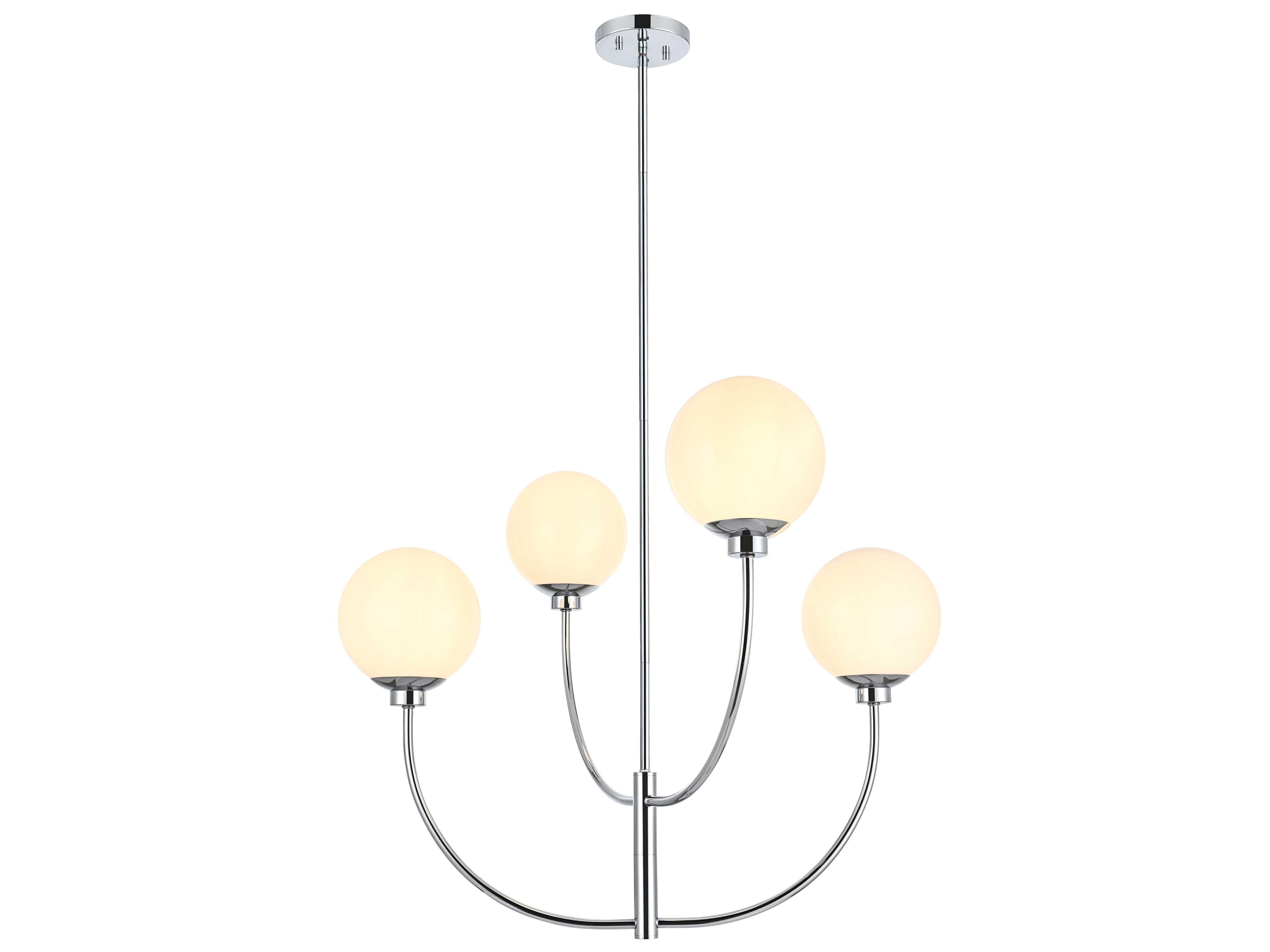 Nyomi 4-Light Chrome Globe Chandelier