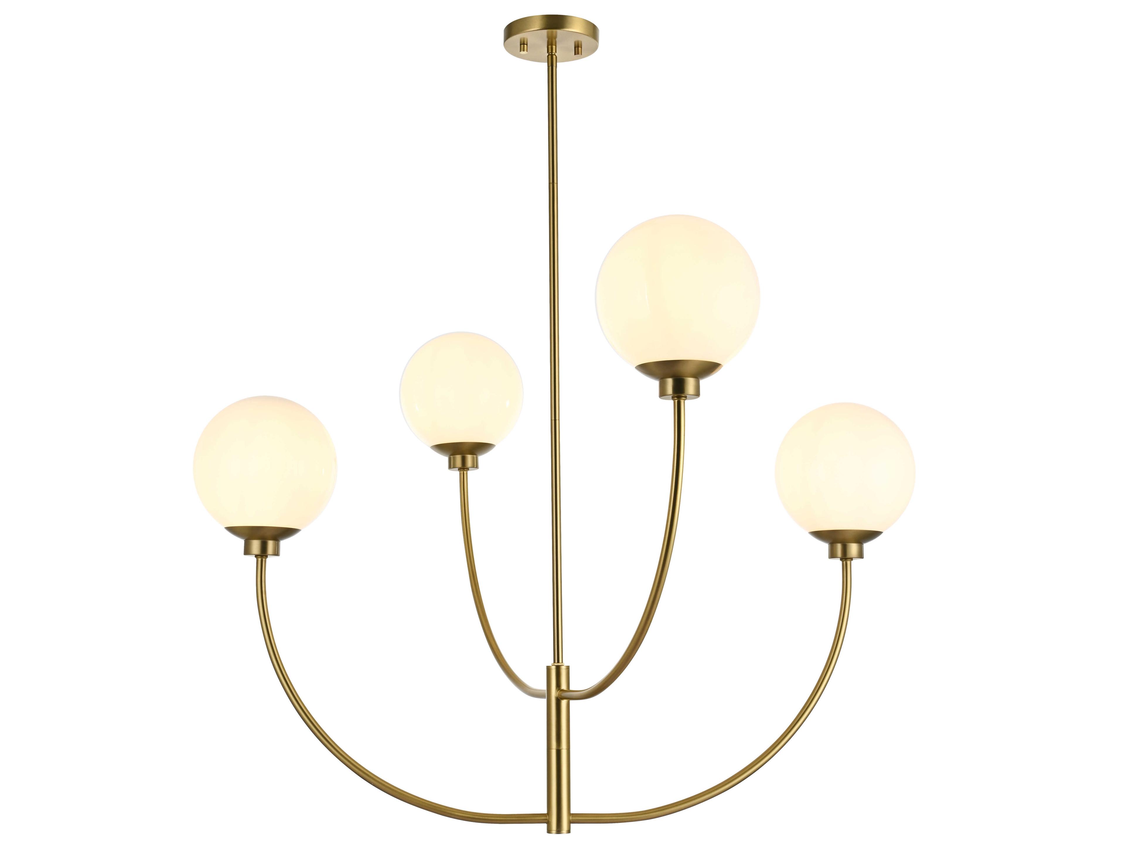 Nyomi 4-Light Satin Gold Globe Chandelier