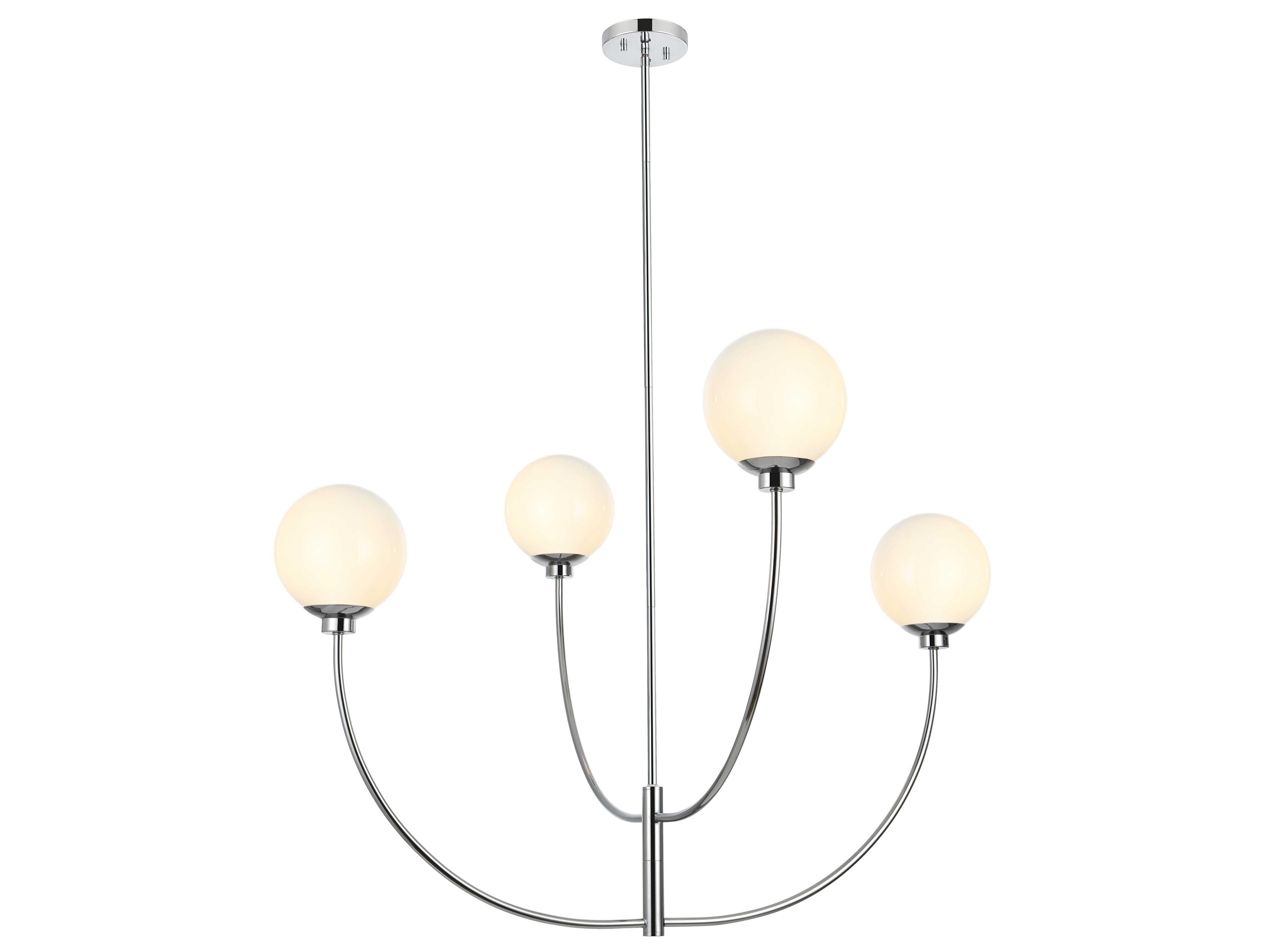 Nyomi 4-Light Chrome Globe Chandelier