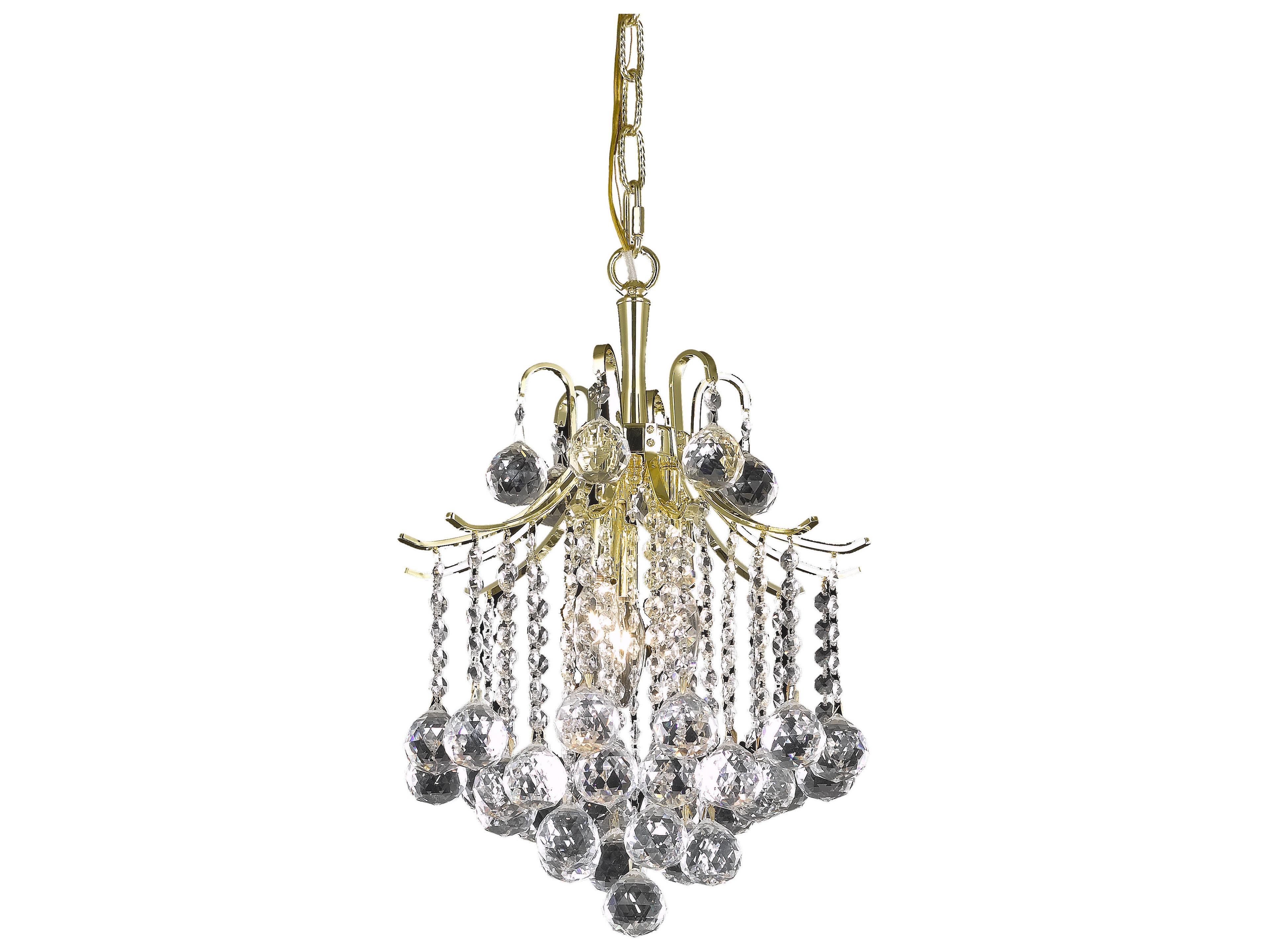 Elegant Lighting Amelia 3-Light Chrome Crystal Mini Pendant