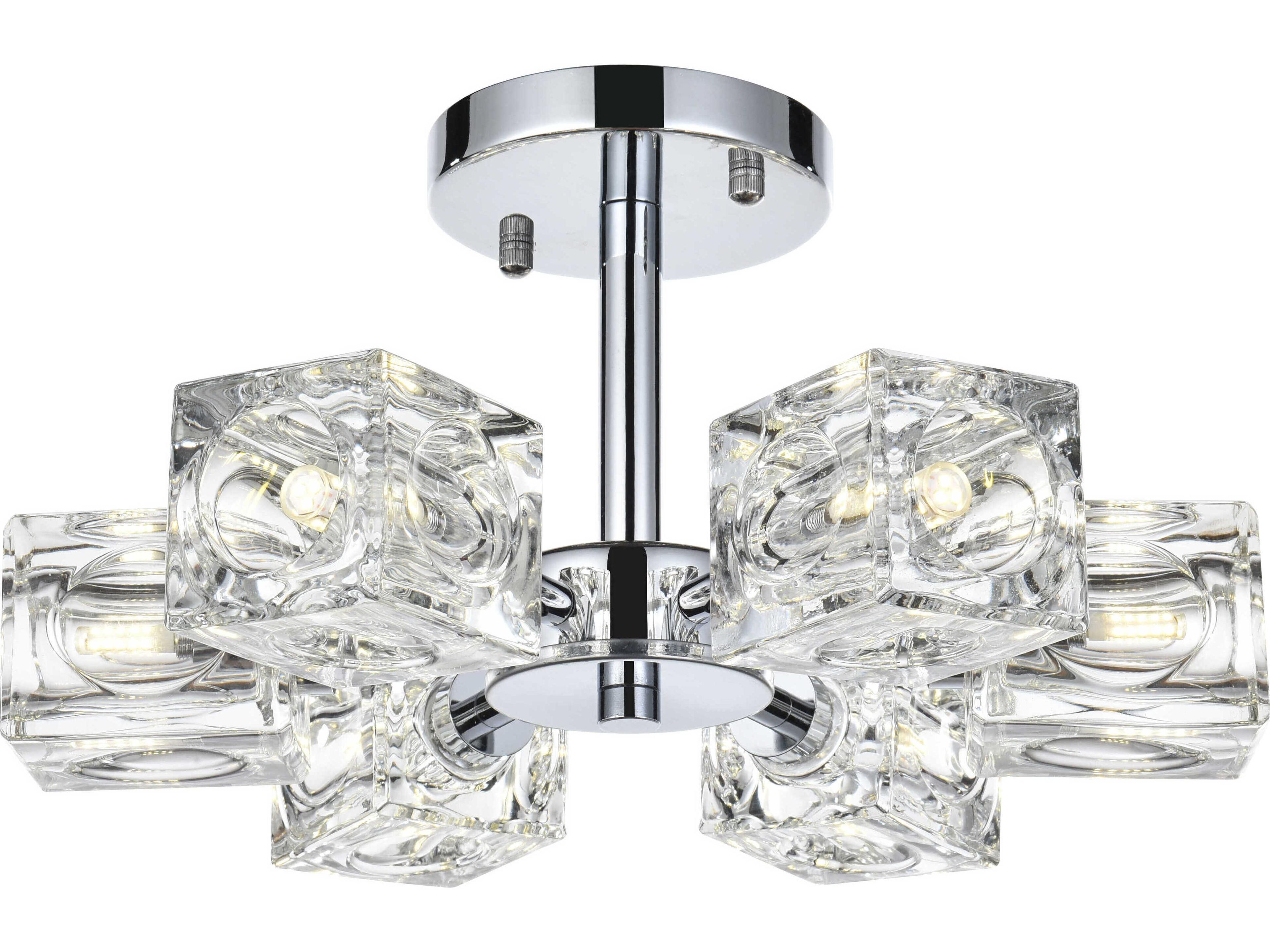 Lyra 6-Light Chrome Semi Flush Mount