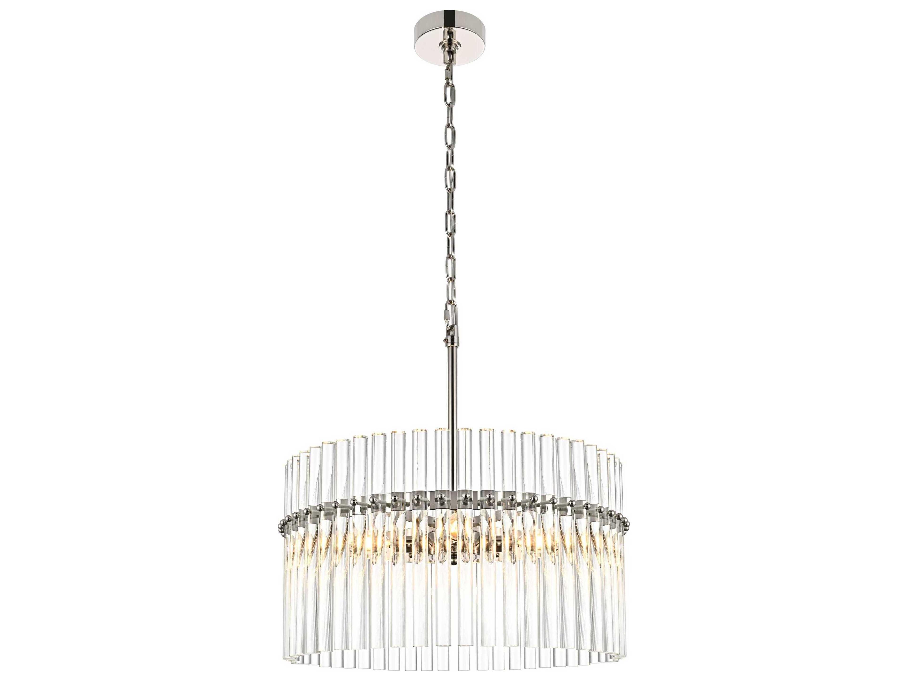 Paulina 4-Light Polished Nickel Drum Chandelier