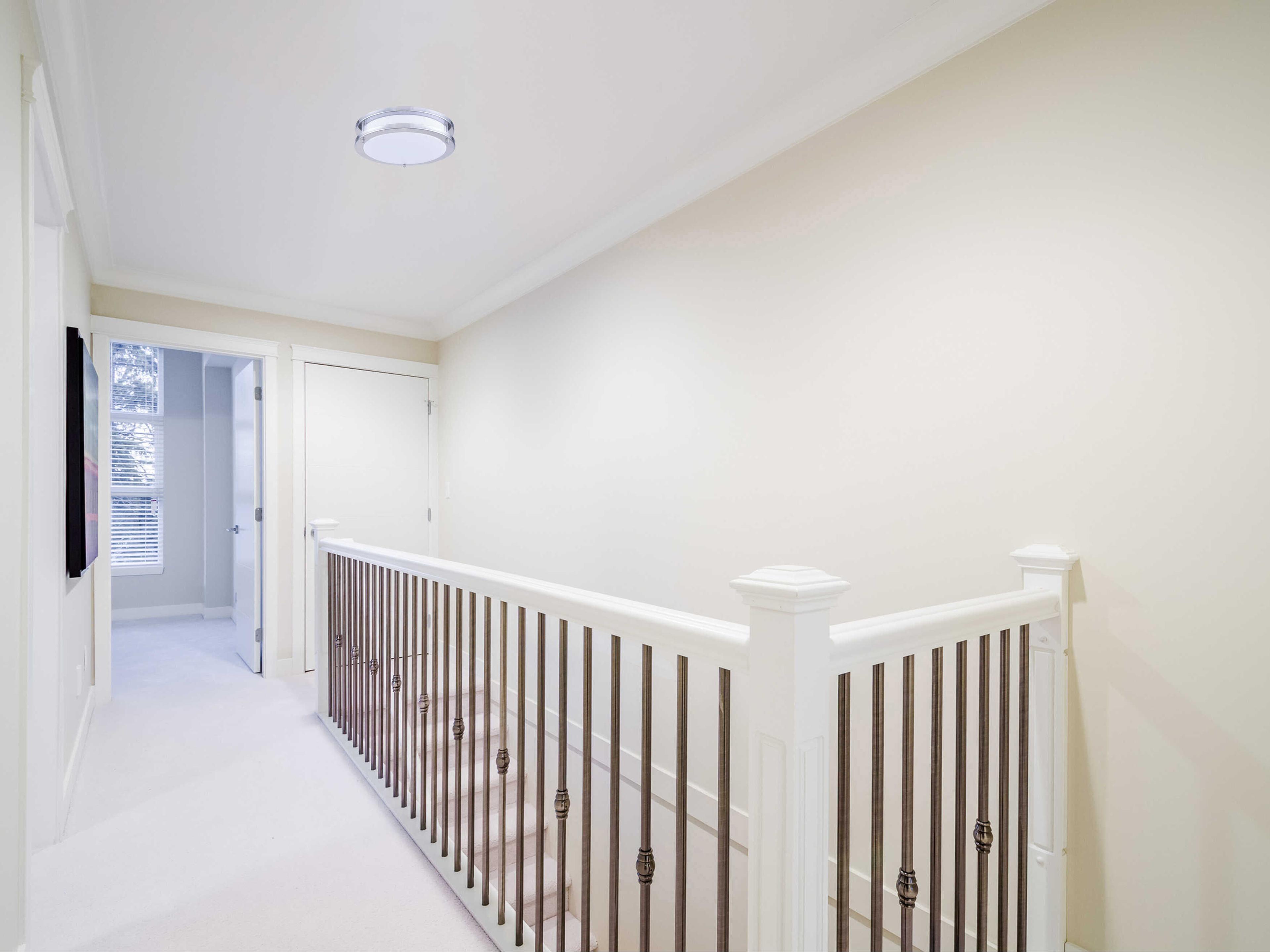 Elegant Lighting White Nickel LED Round Flush Mount