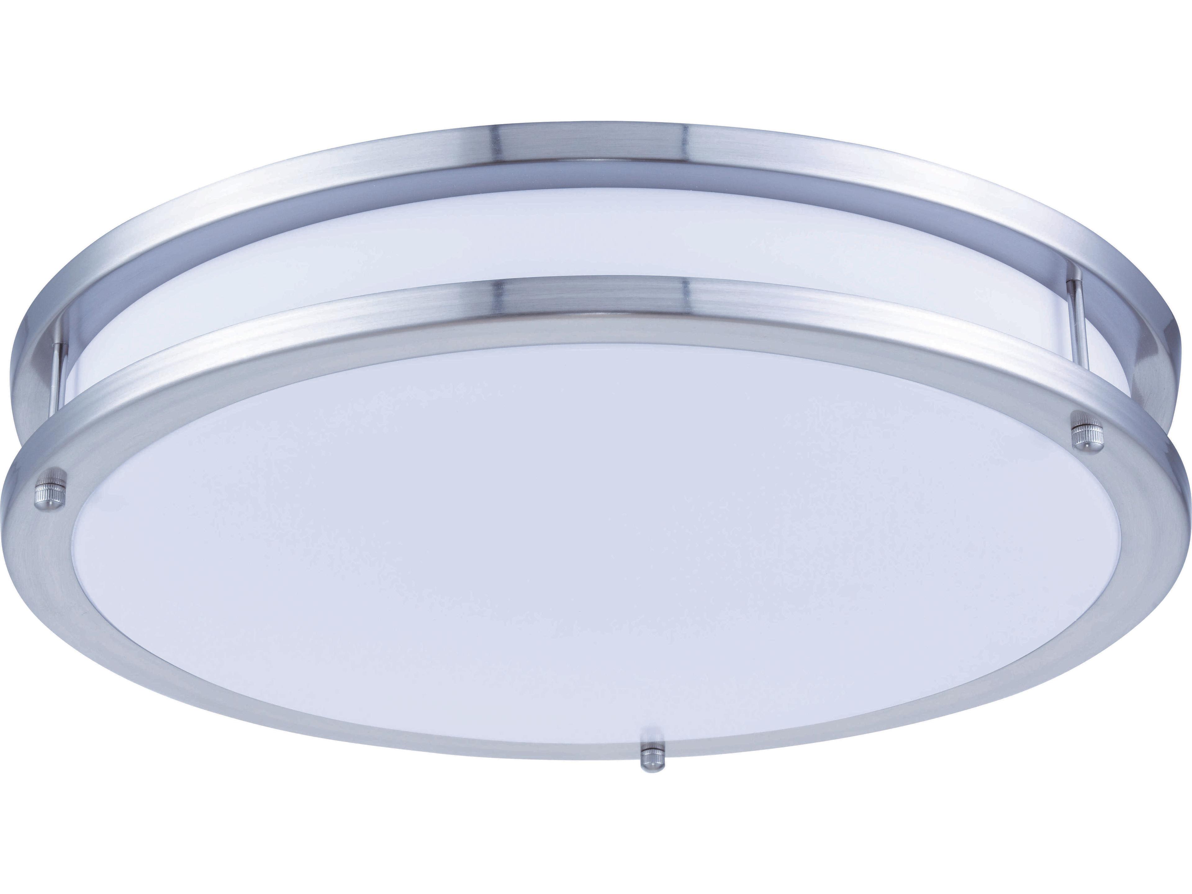Elegant Lighting White Nickel LED Round Flush Mount
