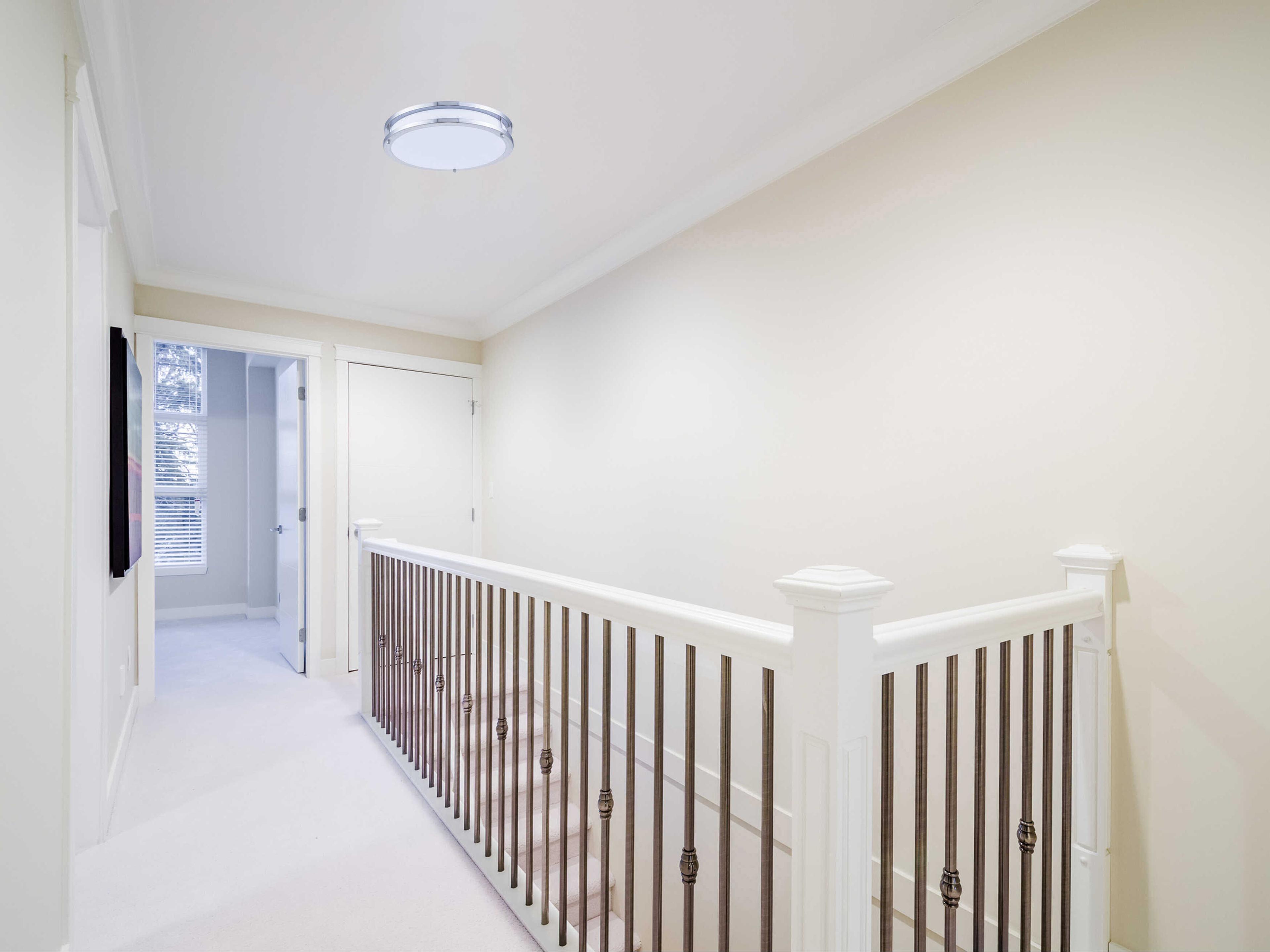 Elegant Lighting White Nickel LED Round Flush Mount