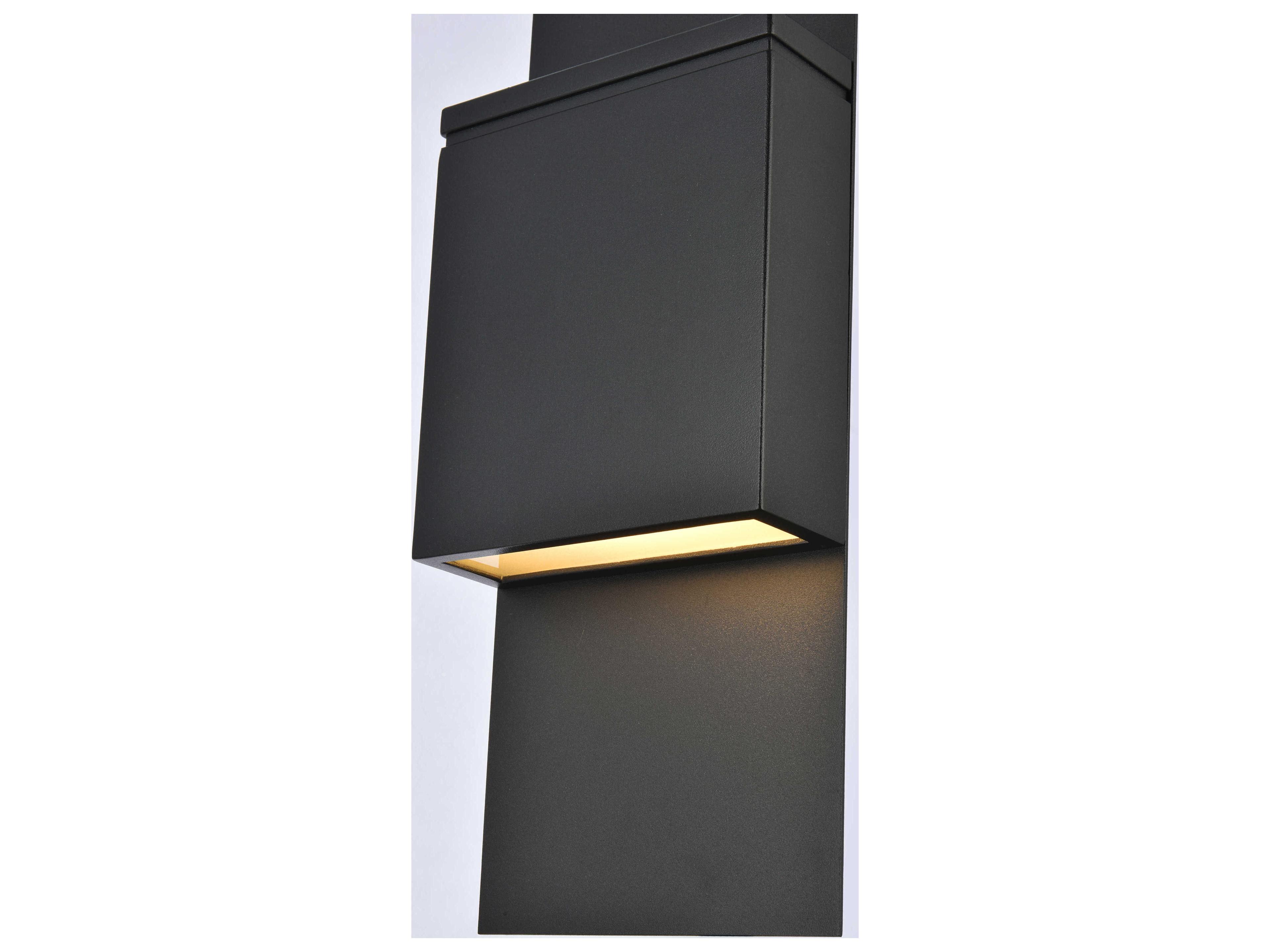 Elegant Lighting Raine Glass LED Outdoor Wall Light