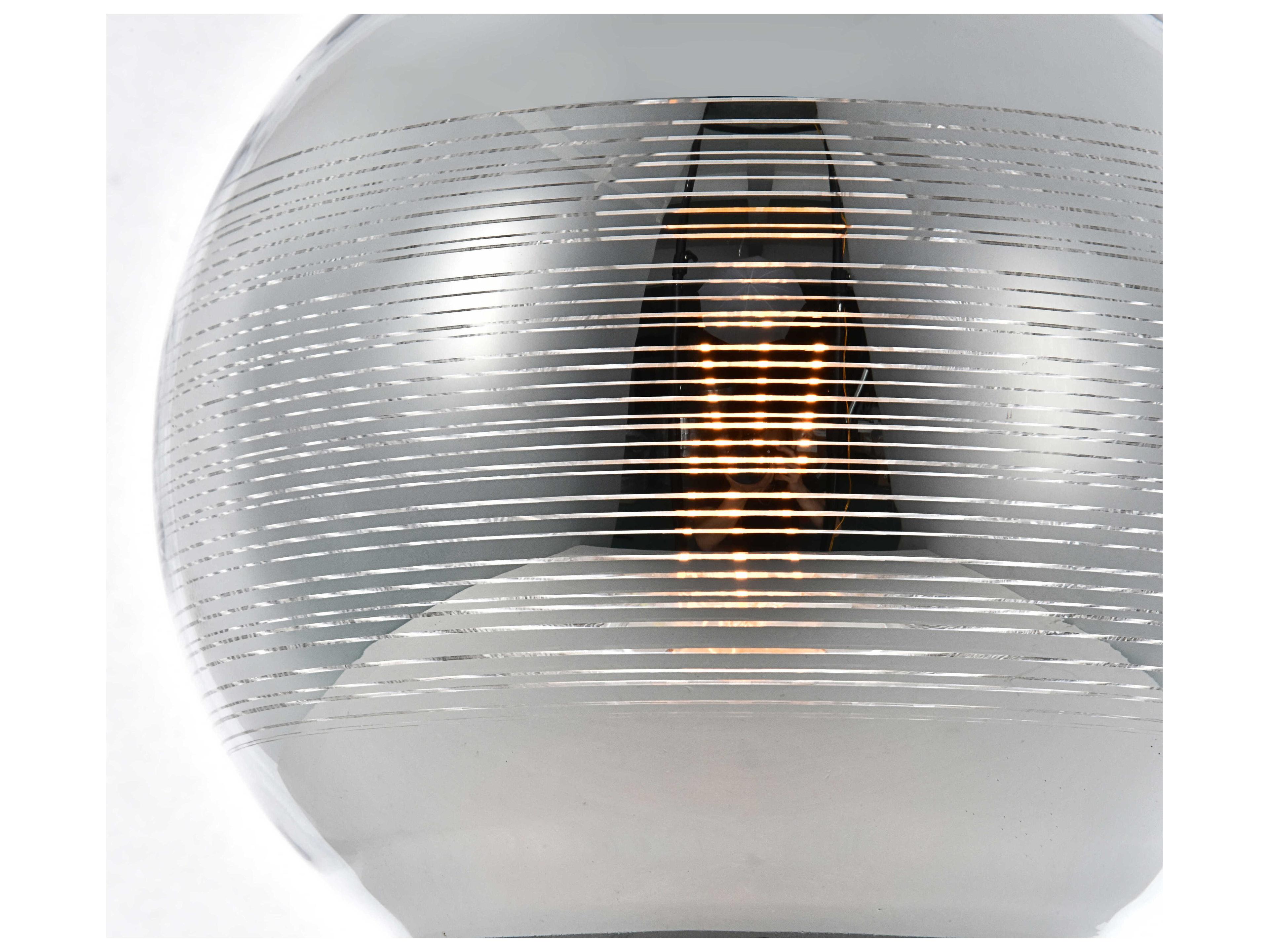 Elegant Lighting Reflection 1-Light Chrome Glass Globe Mini Pendant