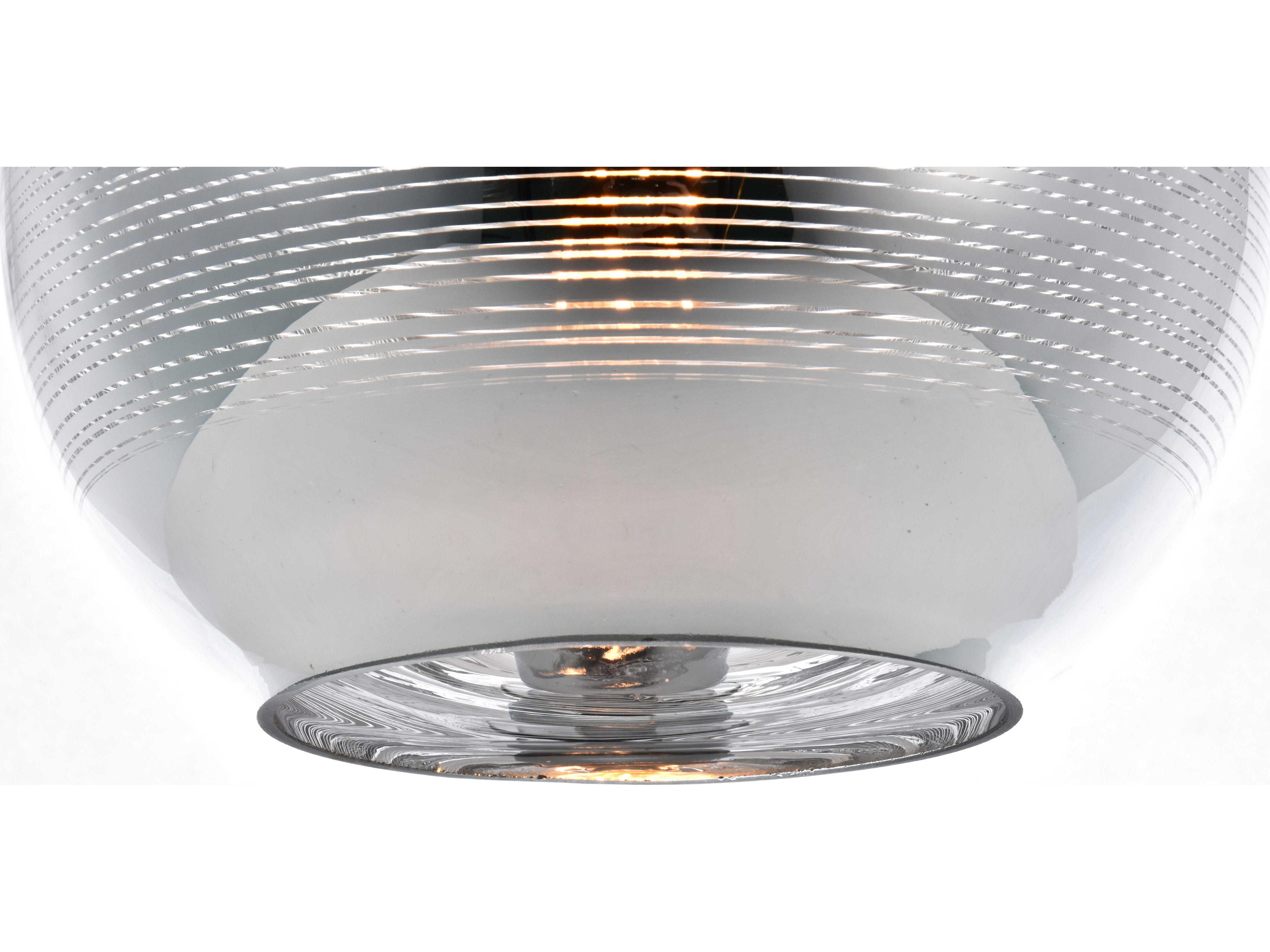 Elegant Lighting Reflection 1-Light Chrome Glass Globe Mini Pendant