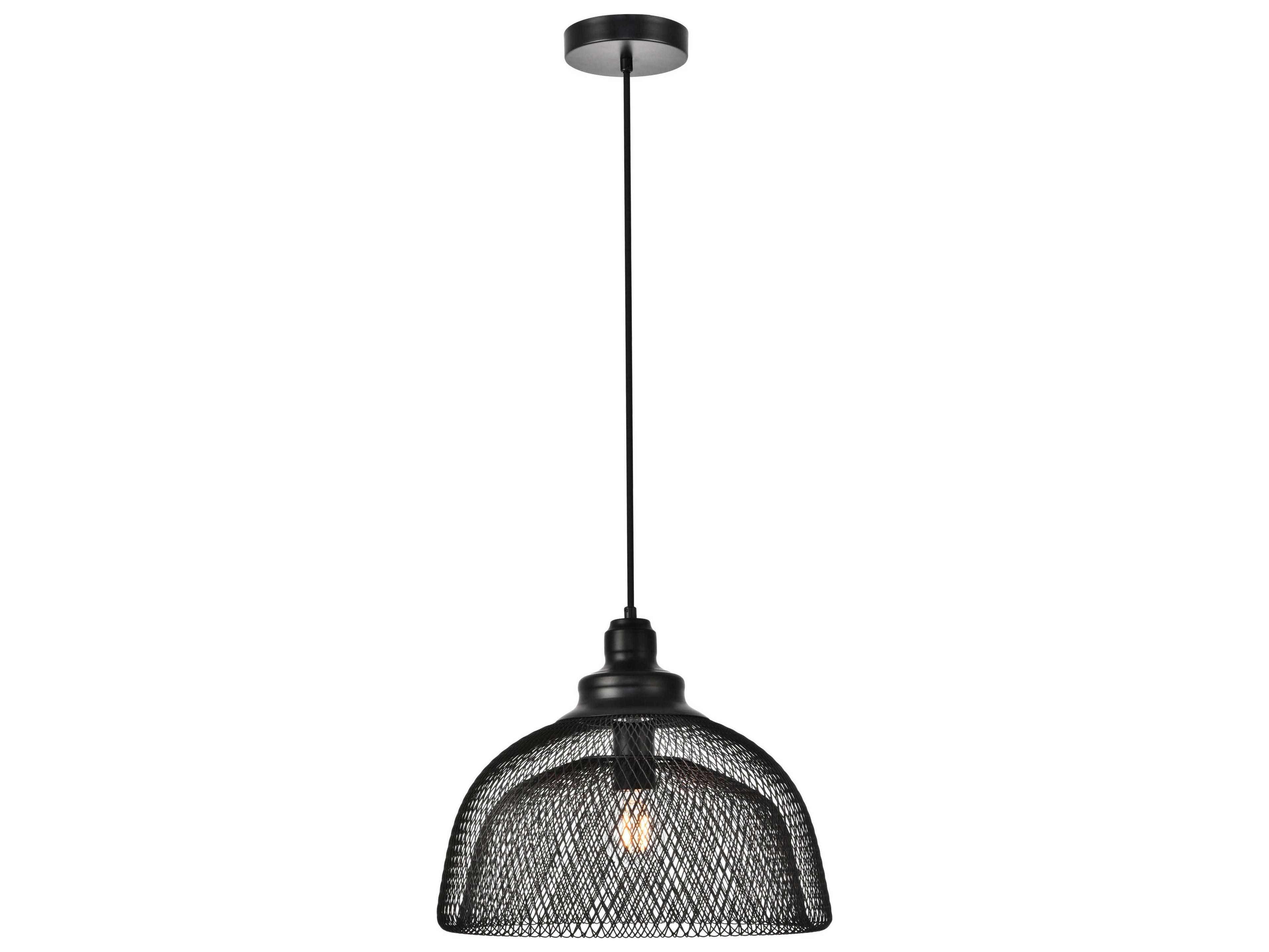 Warren 1-Light Black Dome Pendant