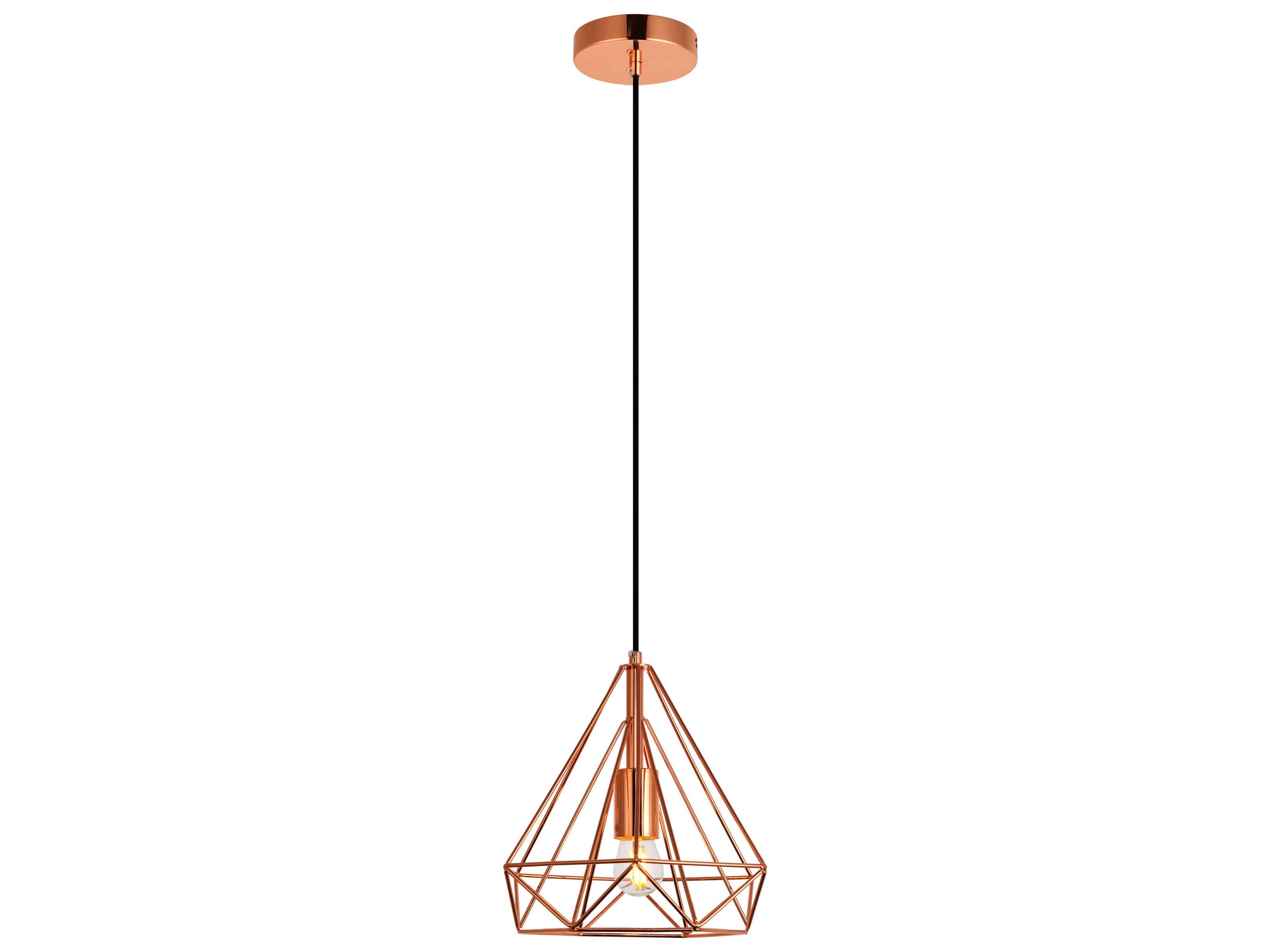 Jago 1-Light Copper Geometric Mini Pendant