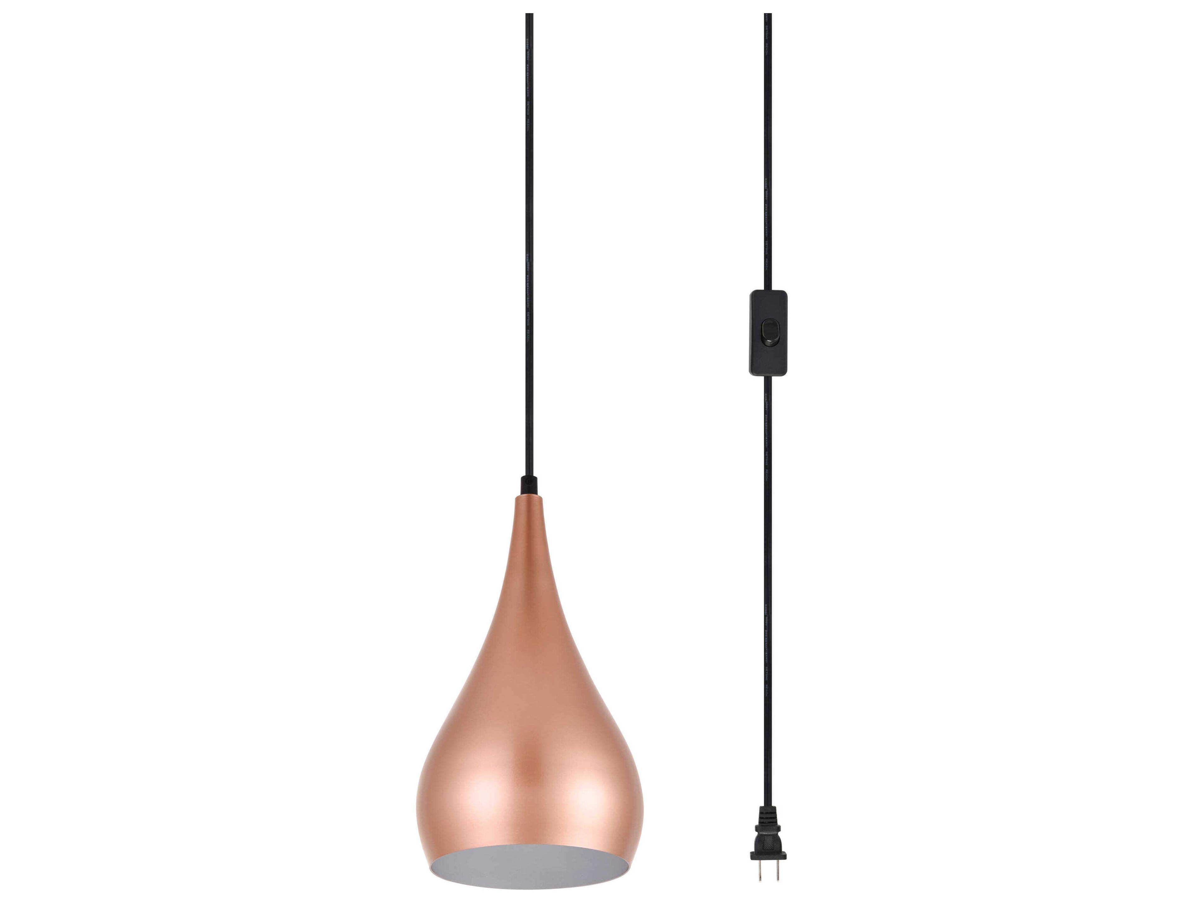 Elegant Lighting Nora 1-Light Honey Gold Bell Mini Pendant