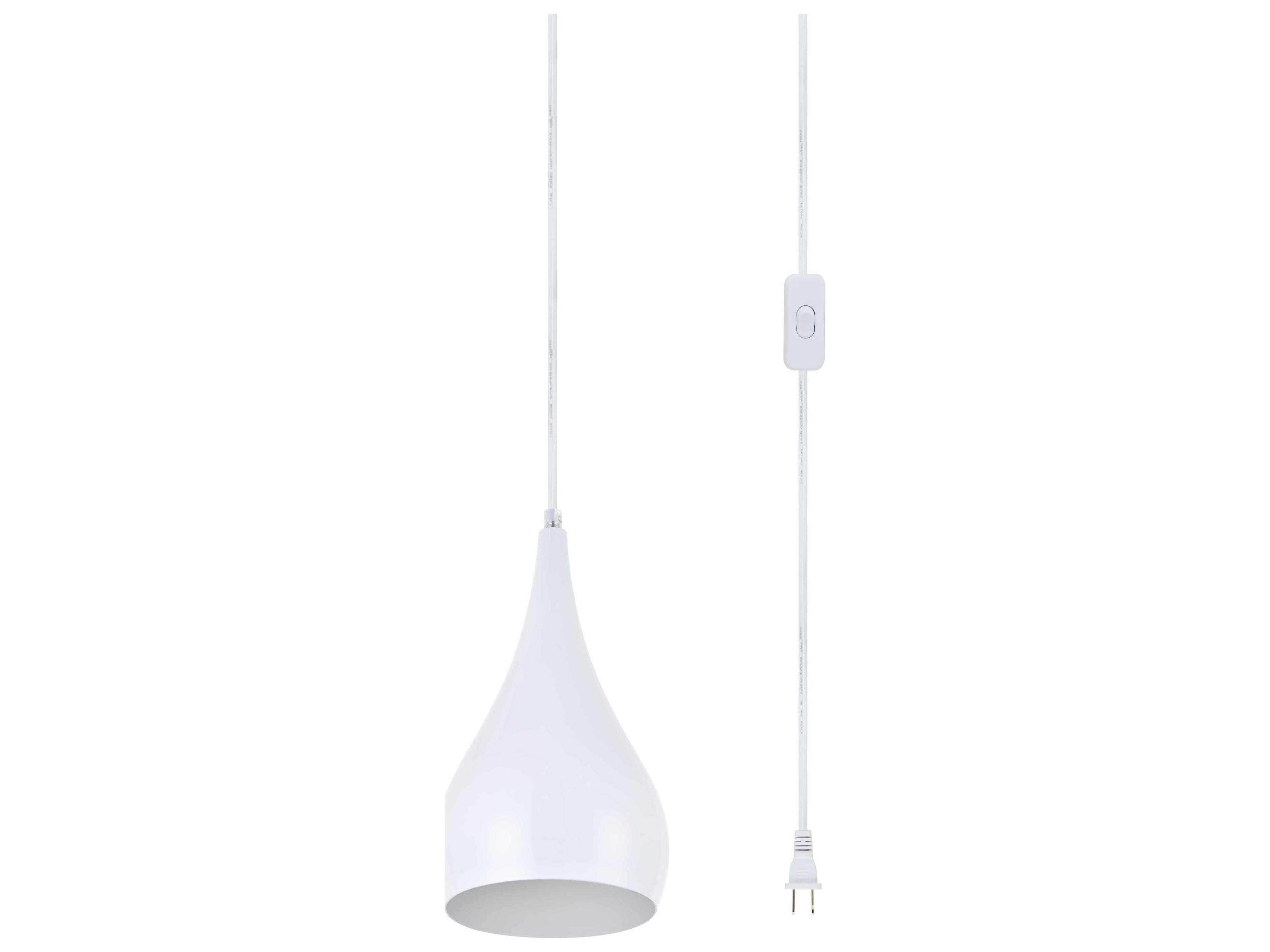 Elegant Lighting Nora 1-Light White Bell Mini Pendant