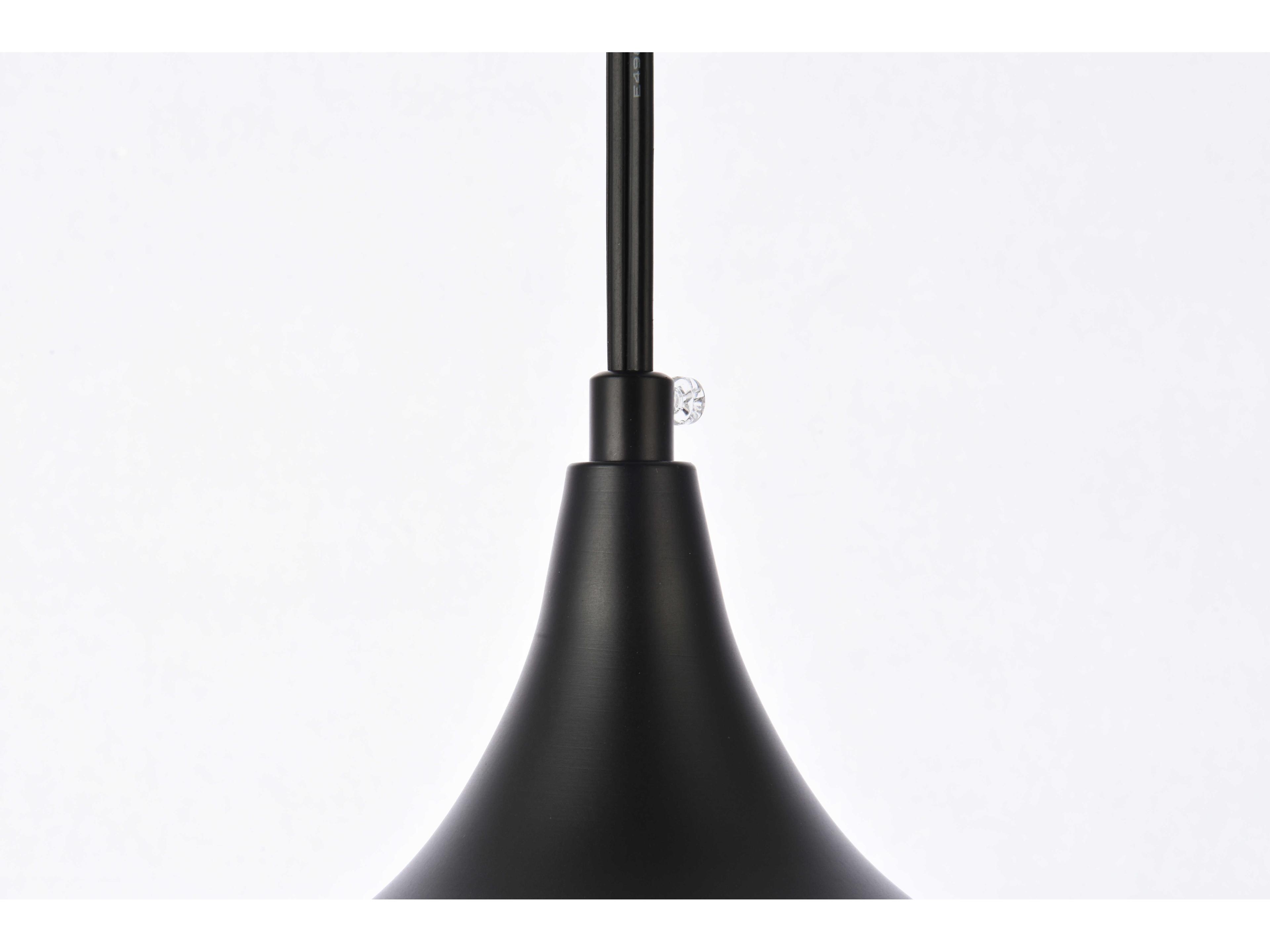 Elegant Lighting Nora 1-Light Black Bowl Pendant