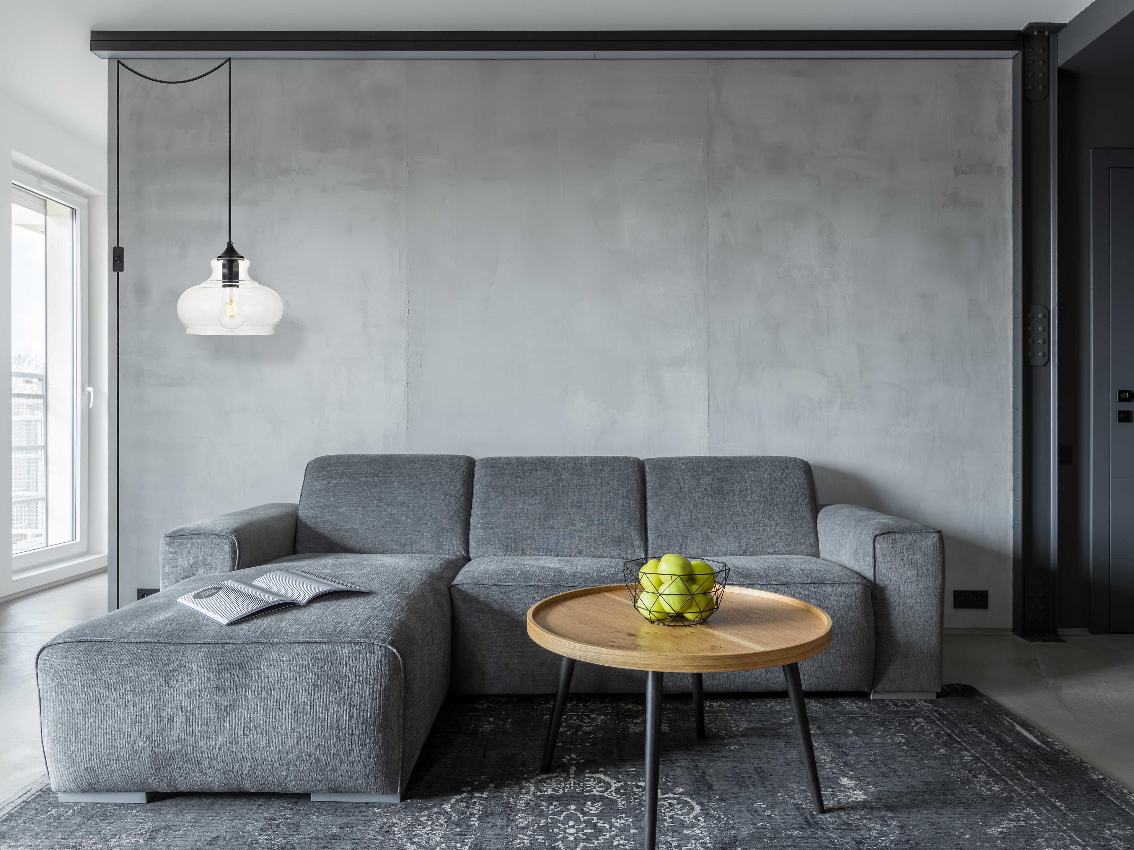 Elegant Lighting Destry 1-Light Black Glass Geometric Mini Pendant