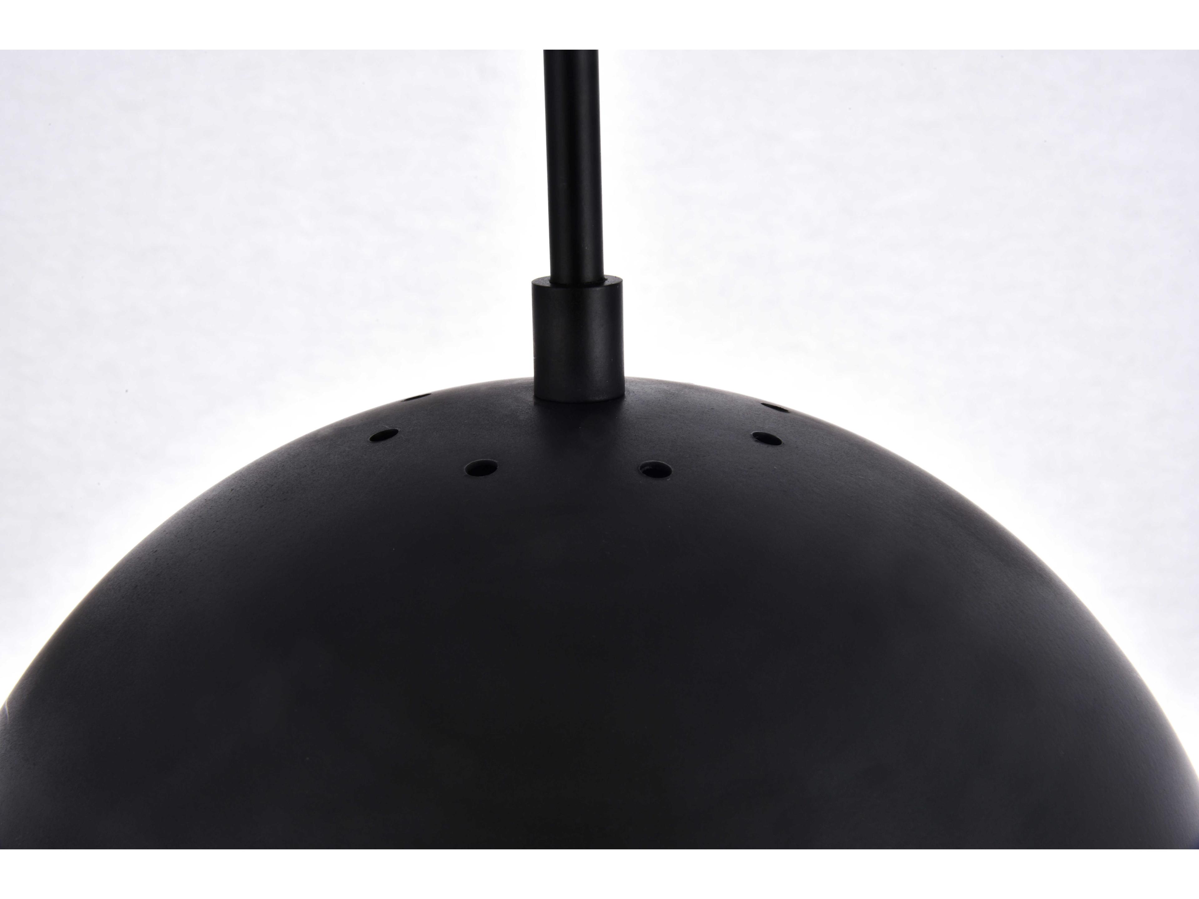 Elegant Lighting Eclipse 1-Light Black And Clear Glass Globe Mini Pendant