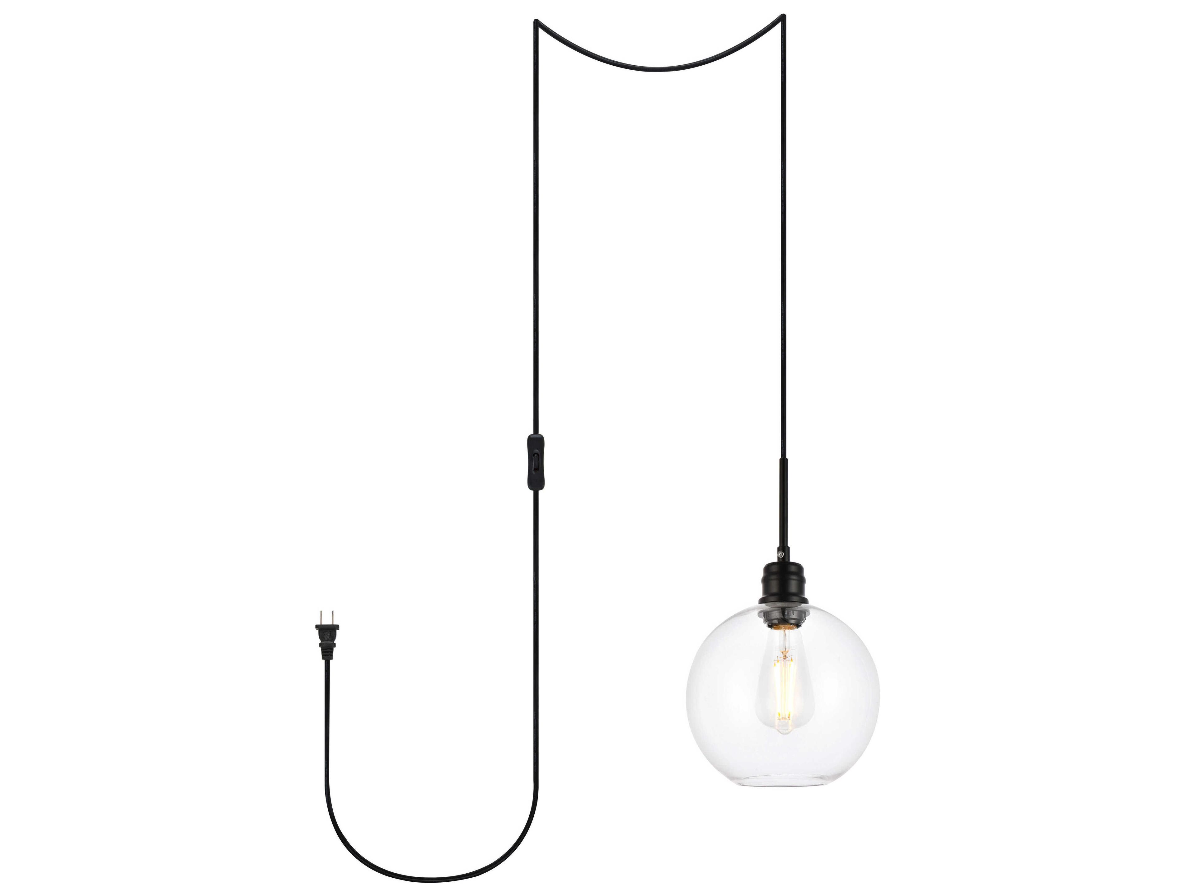 Emett 1-Light Black Glass Globe Mini Pendant