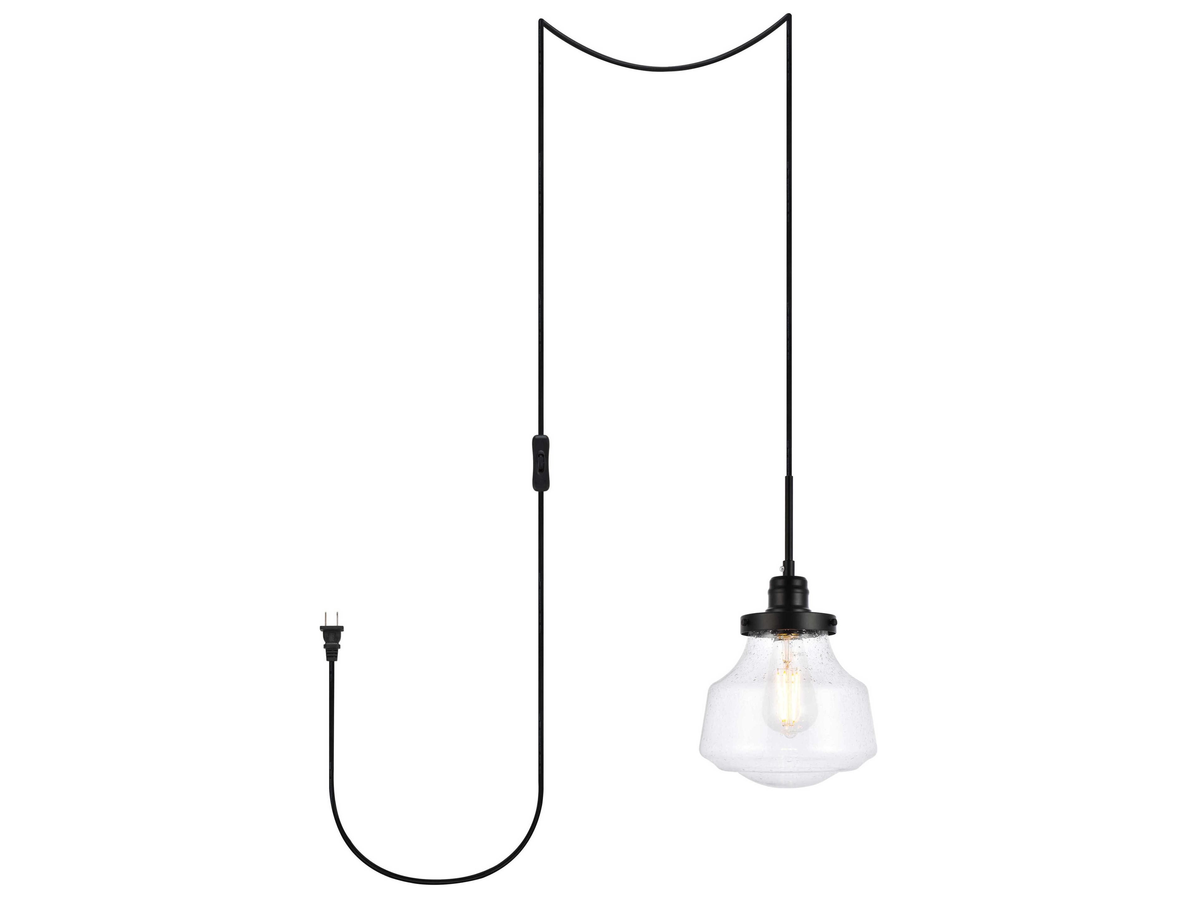 Lyle 1-Light Black Glass LED Mini Pendant