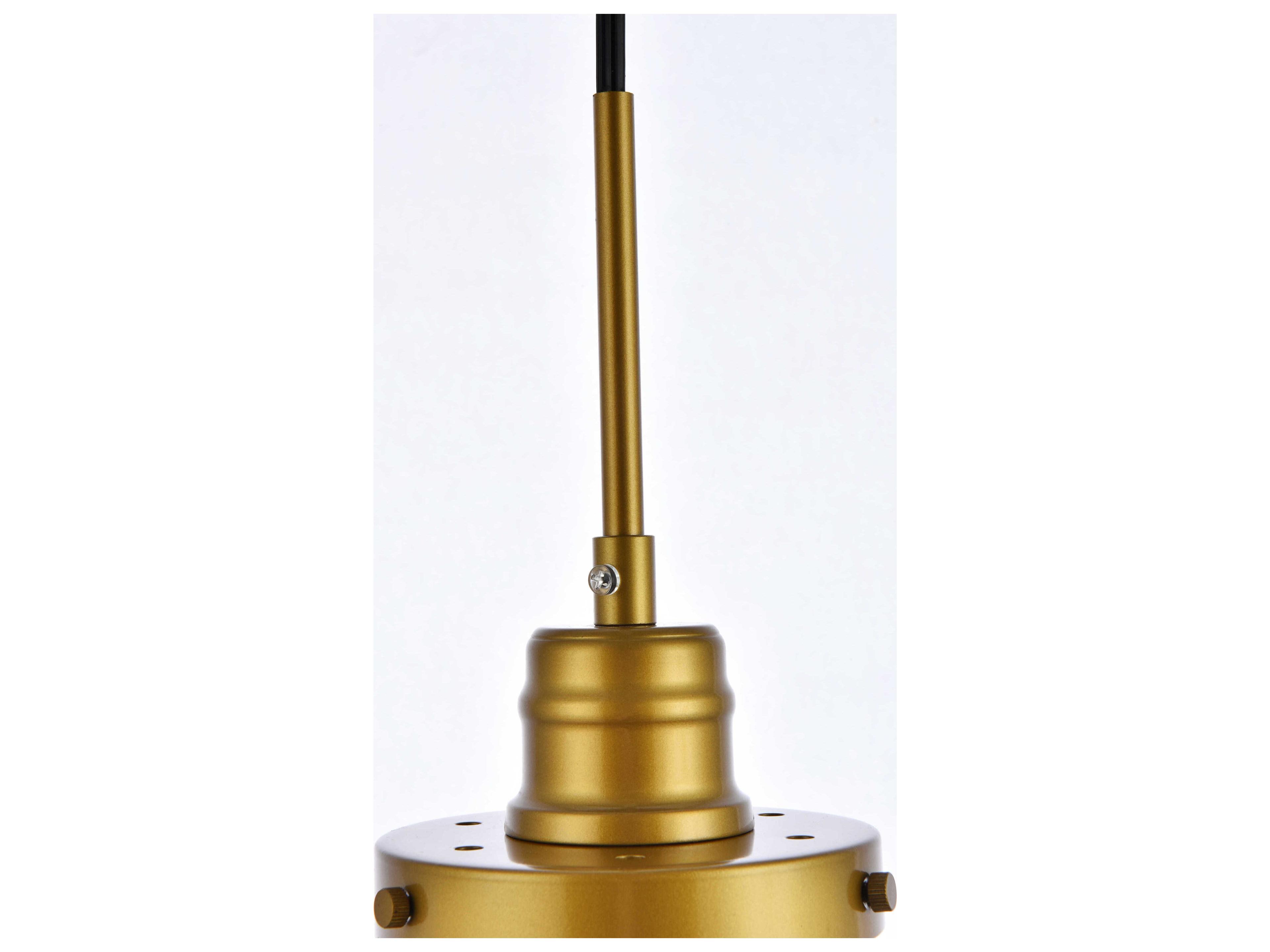 Elegant Lighting Lyle 1-Light Brass Glass LED Mini Pendant