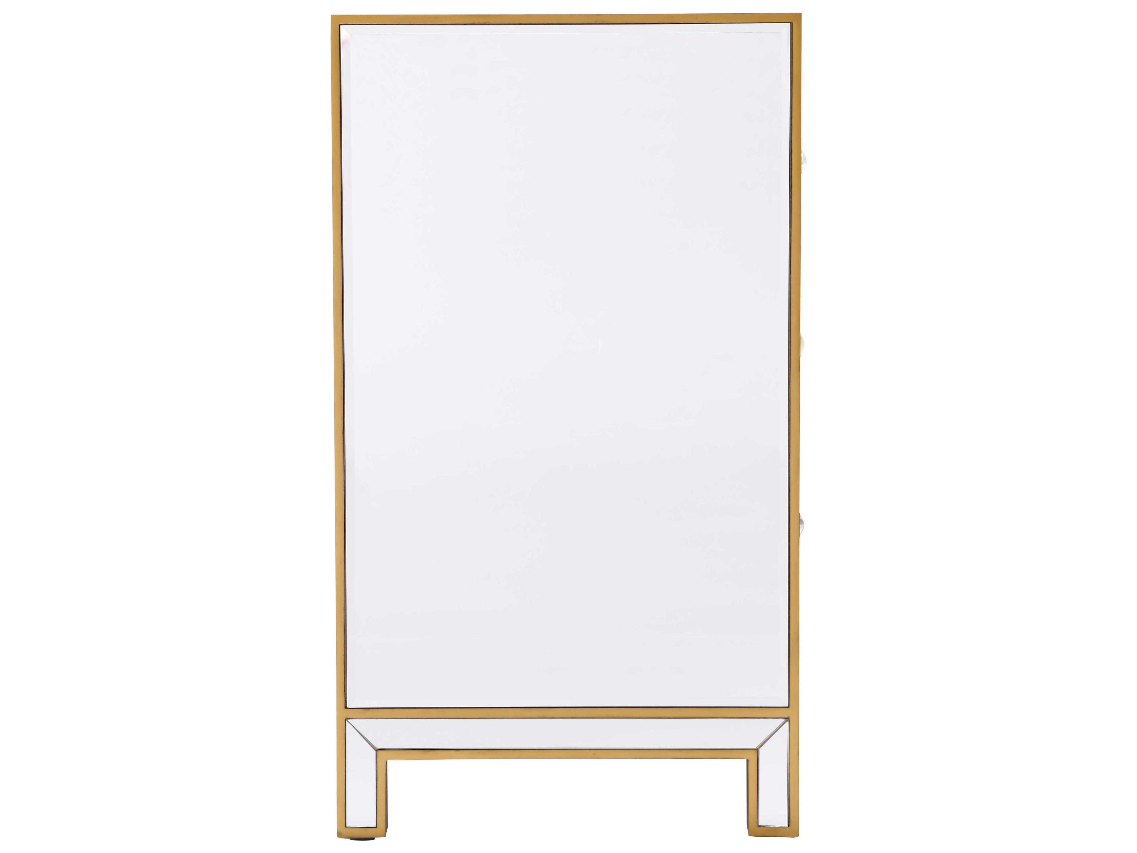 Elegant Lighting Reflexion 6-Drawers Mirrored Rubberwood Double Dresser