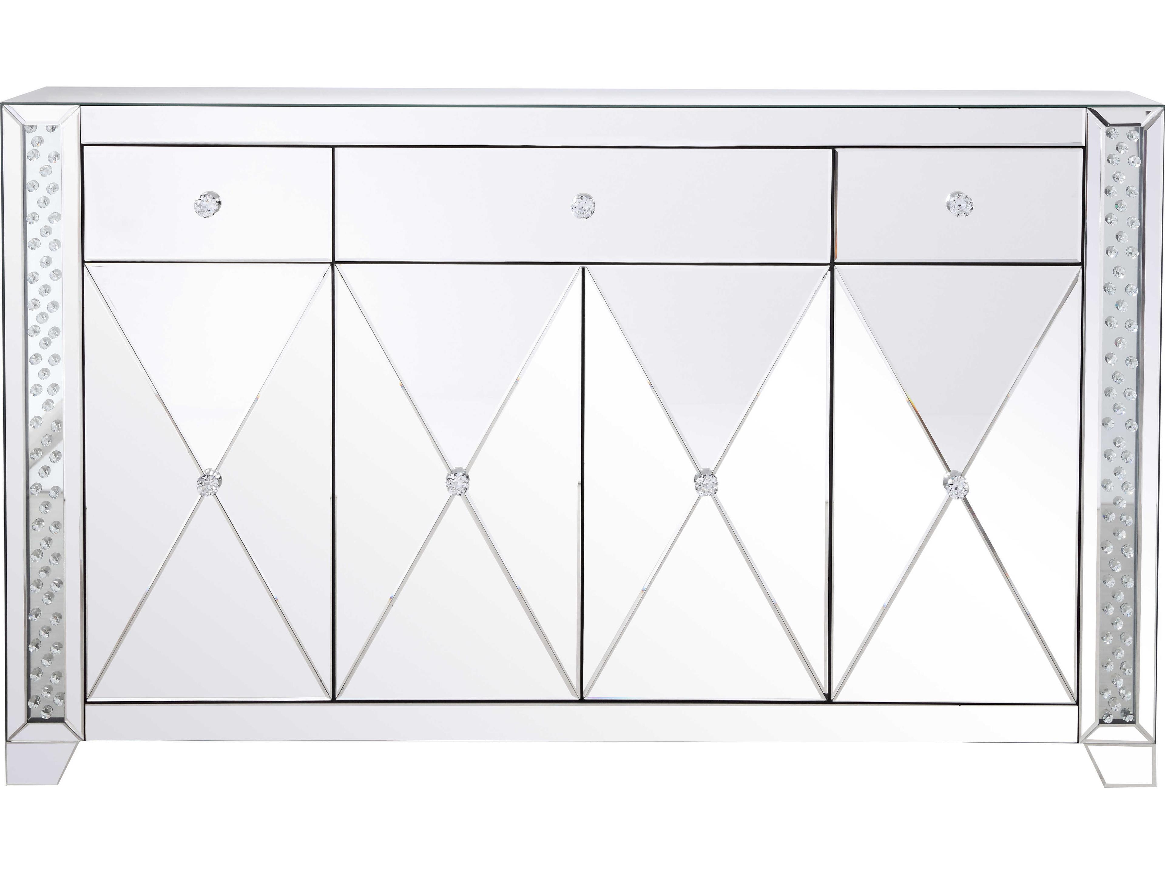 Modern 60" Clear Credenza Sideboard