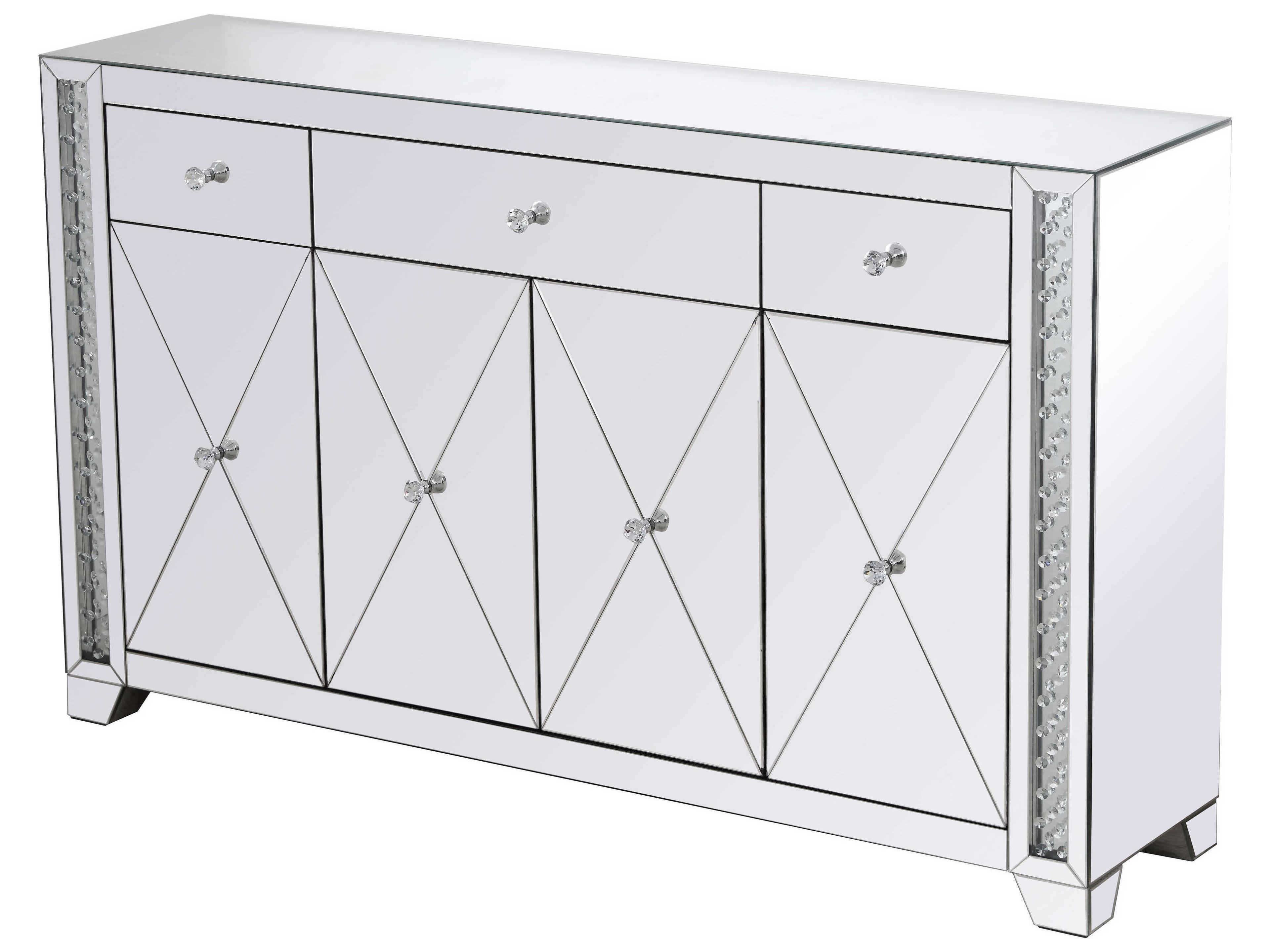 Elegant Lighting Modern 60" Clear Credenza Sideboard