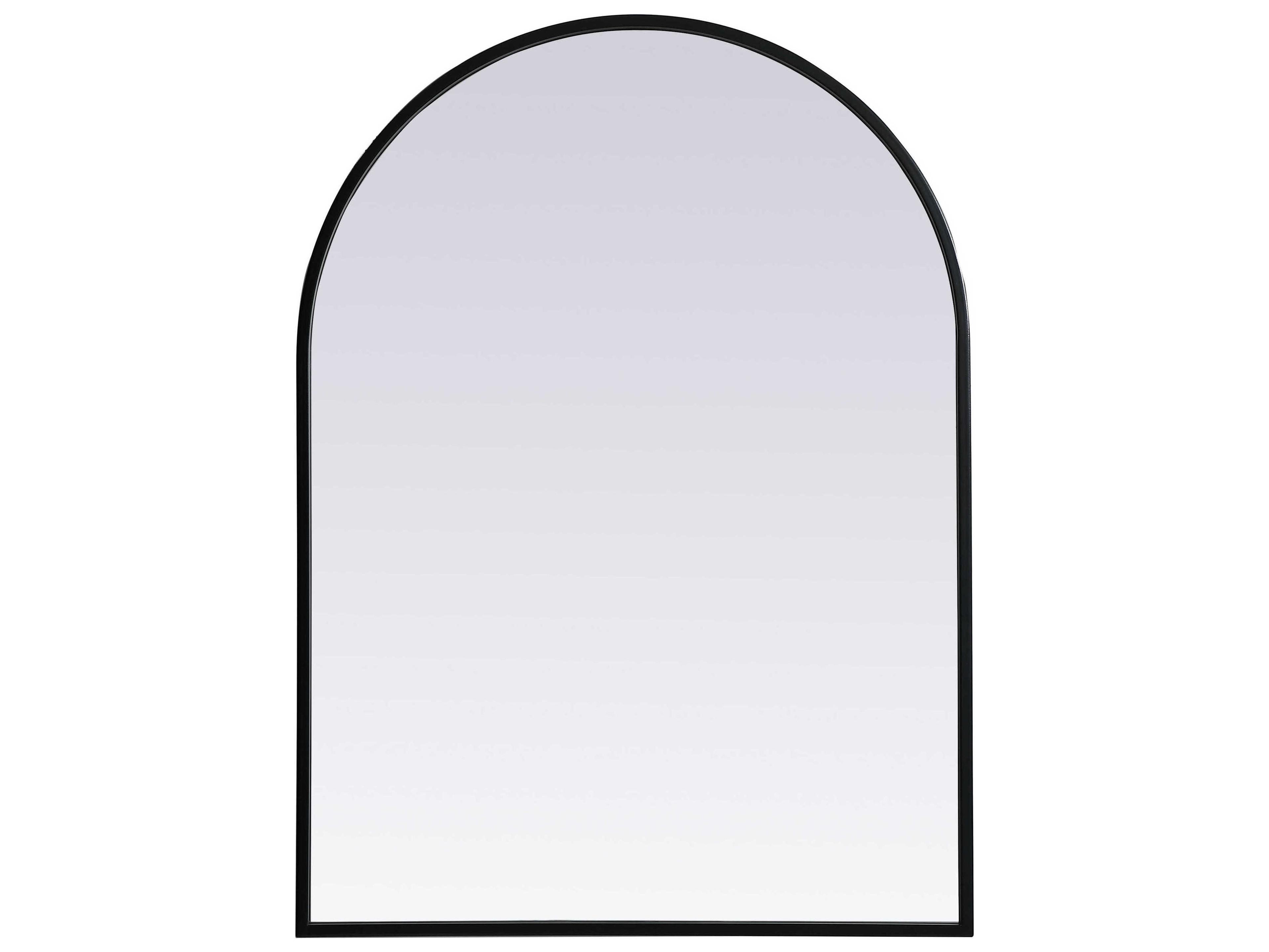 Elegant Lighting Ayra Black Arch Wall Mirror