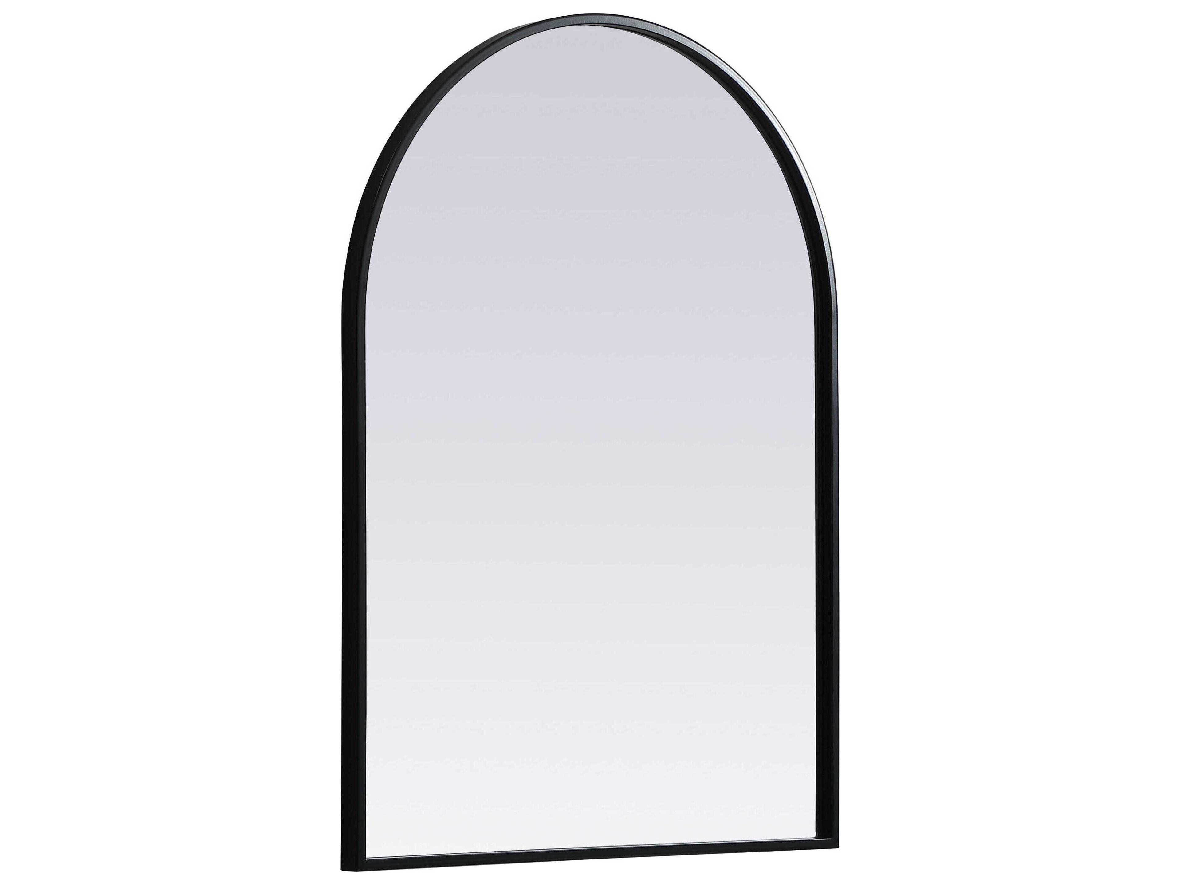 Elegant Lighting Ayra Black Arch Wall Mirror