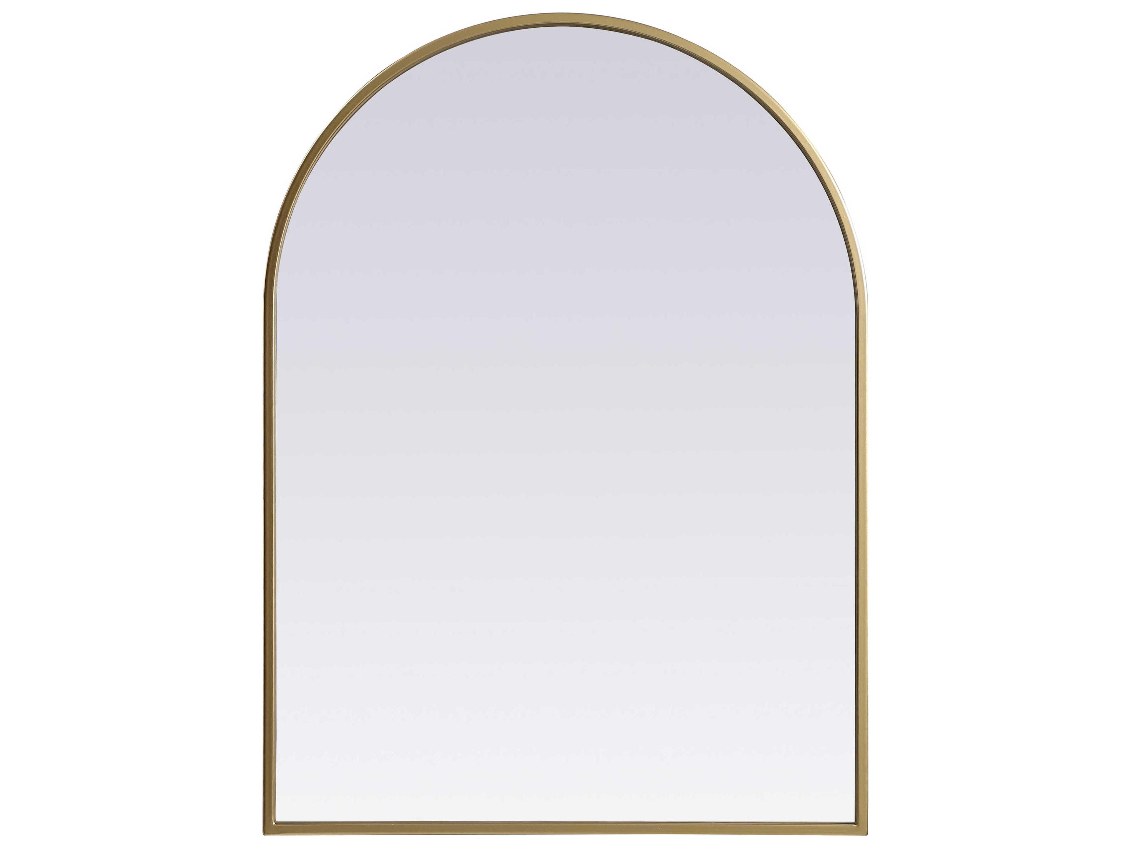 Elegant Lighting Ayra Brass Arch Wall Mirror