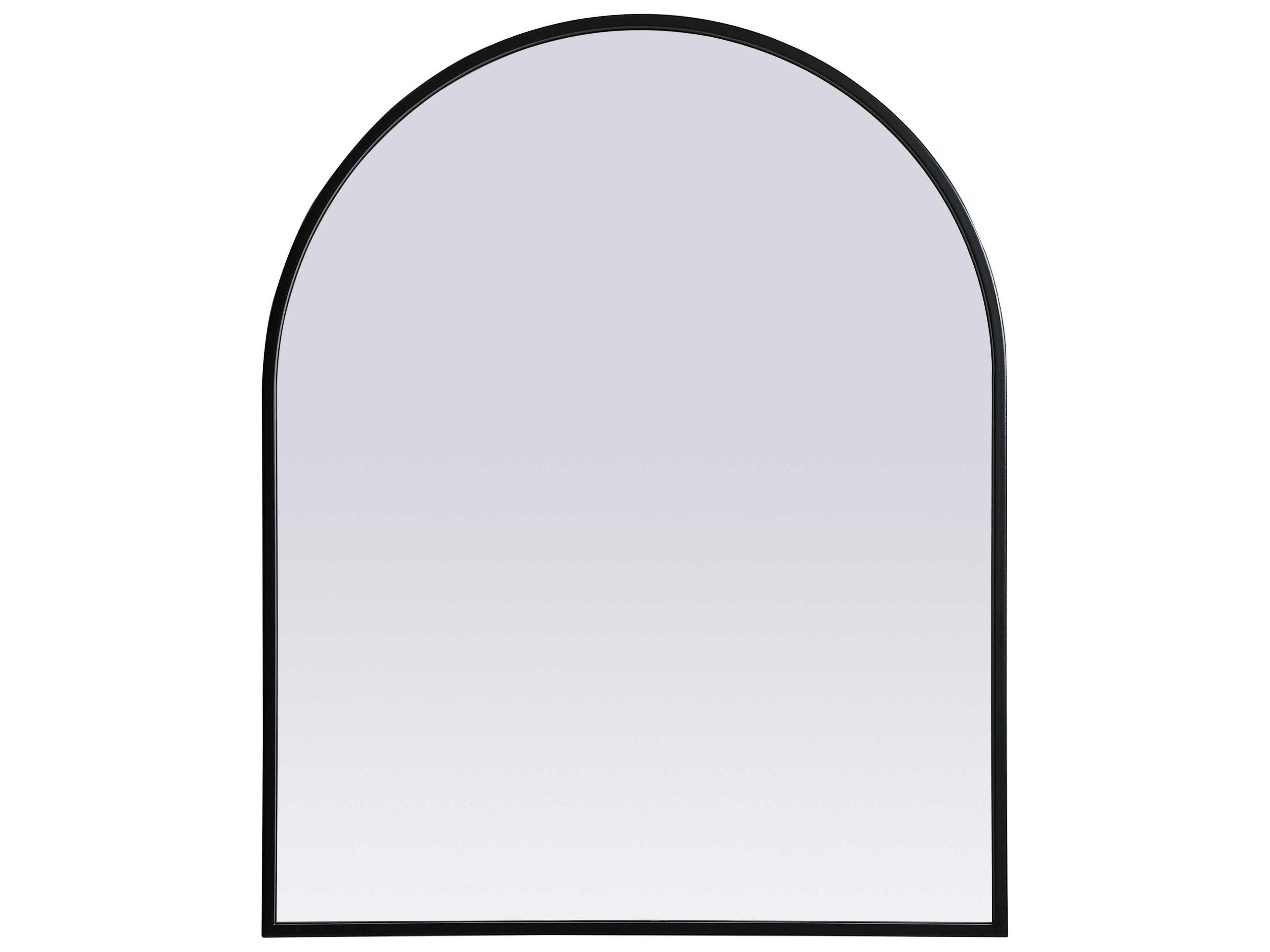 Elegant Lighting Ayra Black Arch Wall Mirror