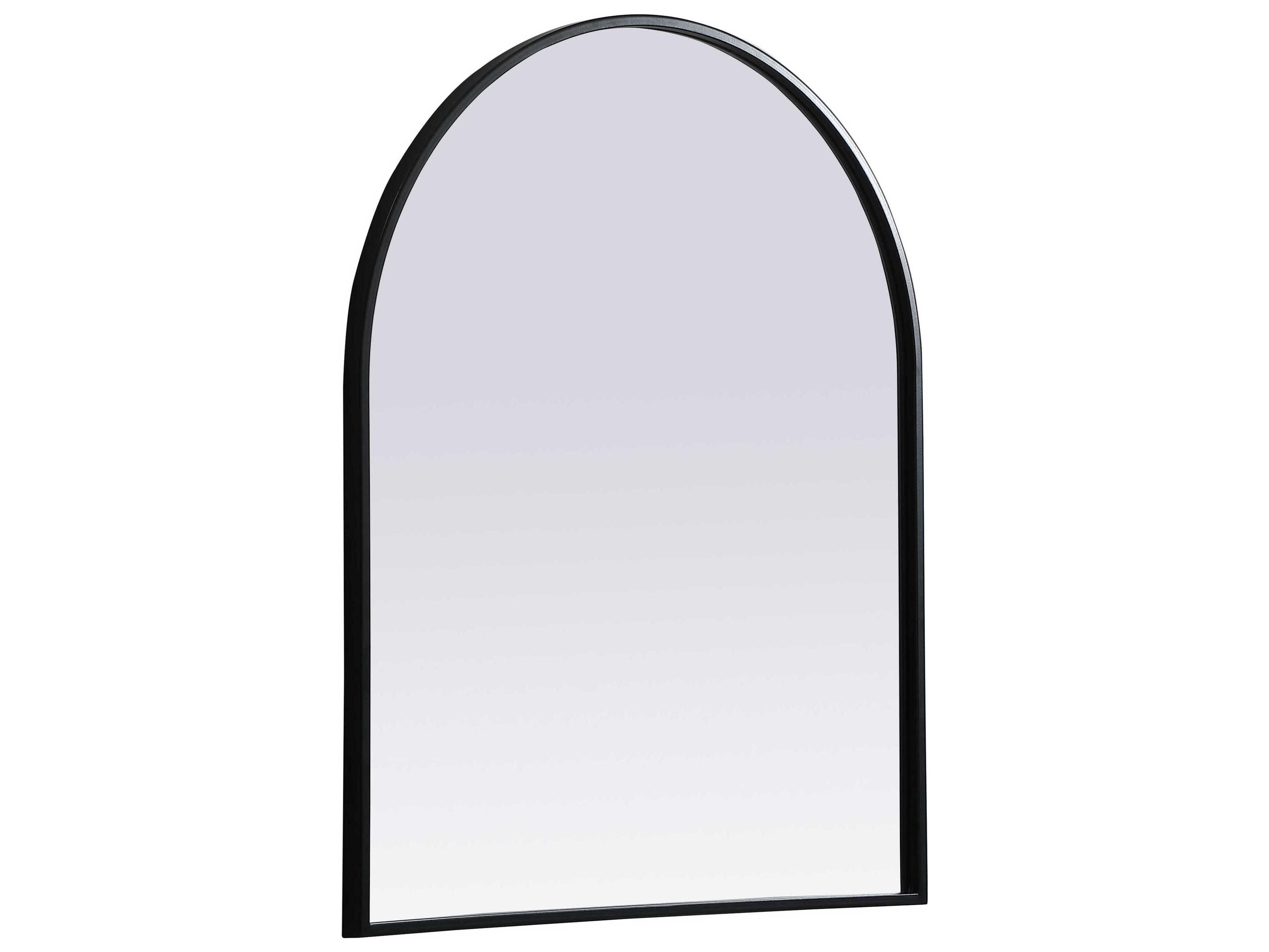 Elegant Lighting Ayra Black Arch Wall Mirror