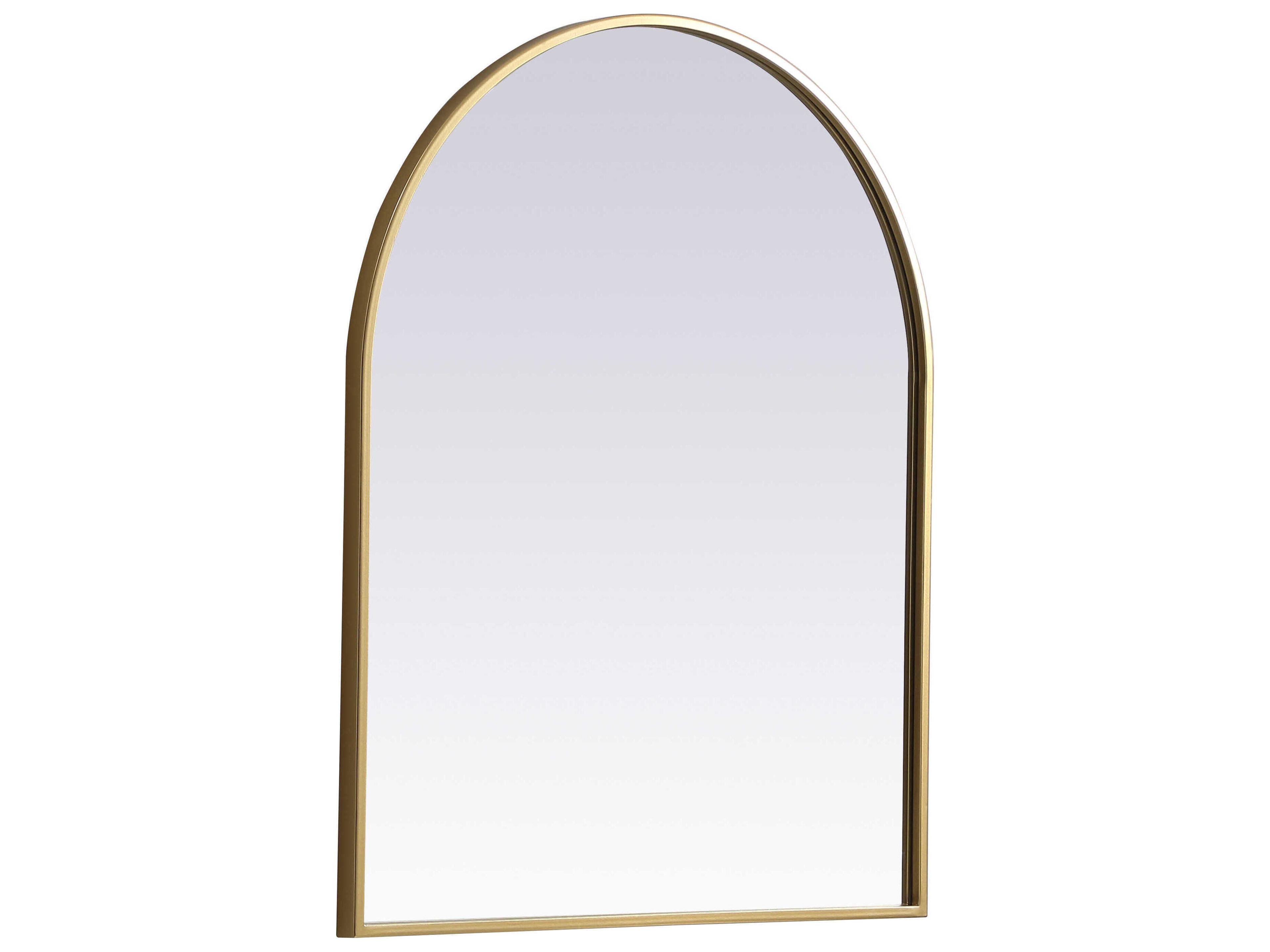 Elegant Lighting Ayra Brass Arch Wall Mirror