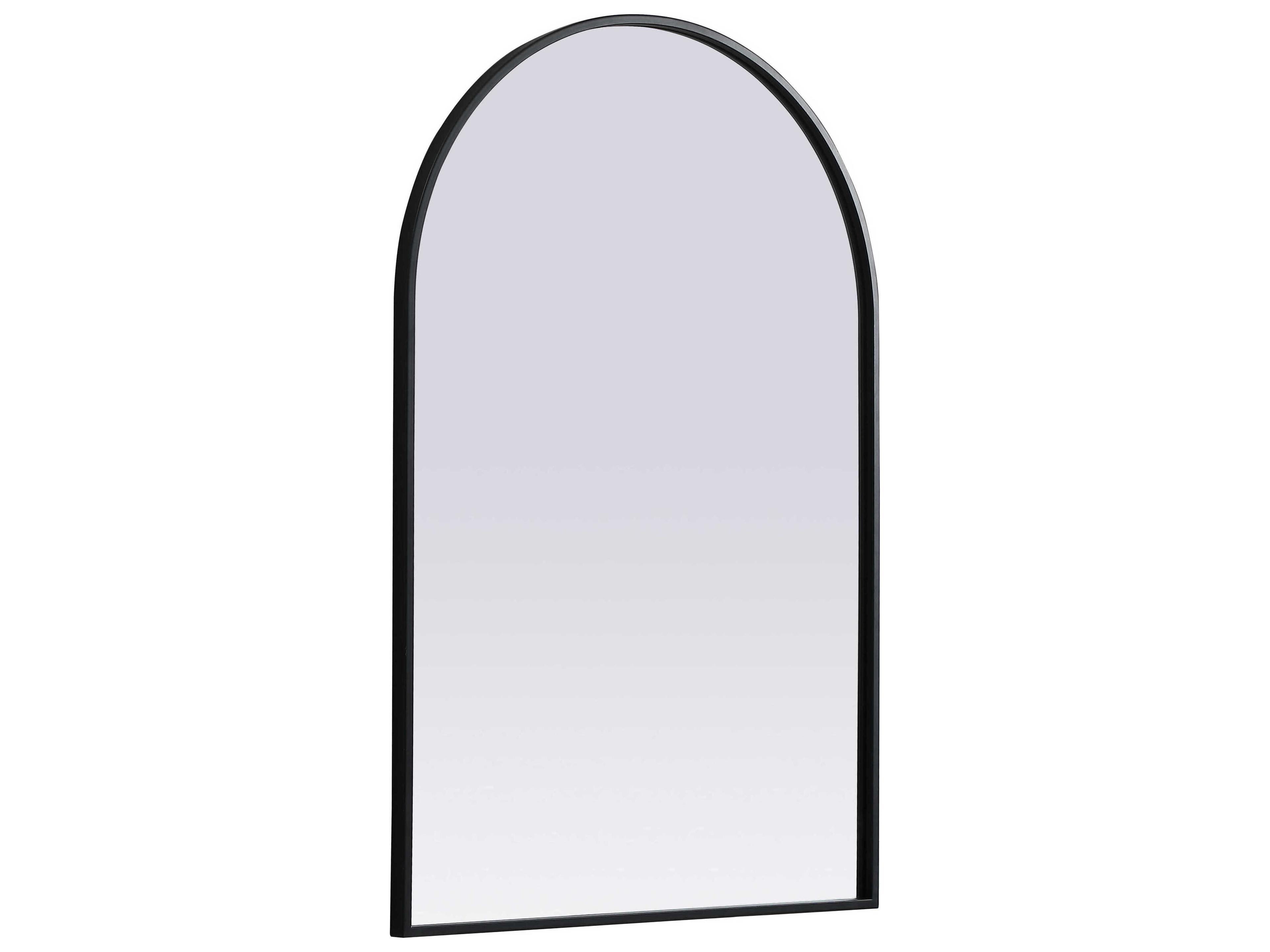 Elegant Lighting Ayra Black Arch Wall Mirror