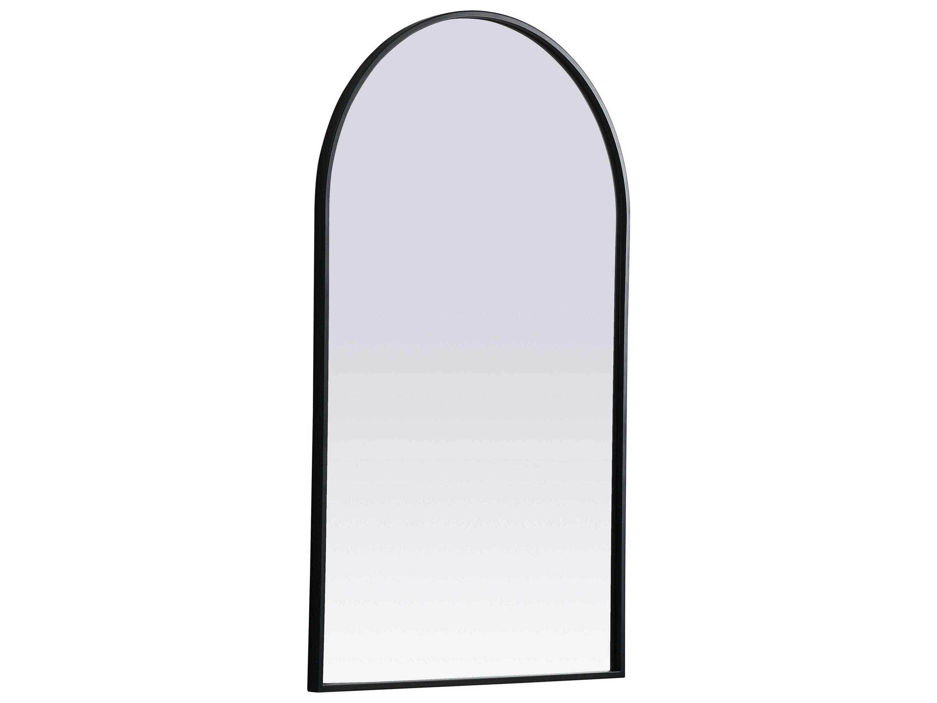 Elegant Lighting Ayra Black Arch Wall Mirror