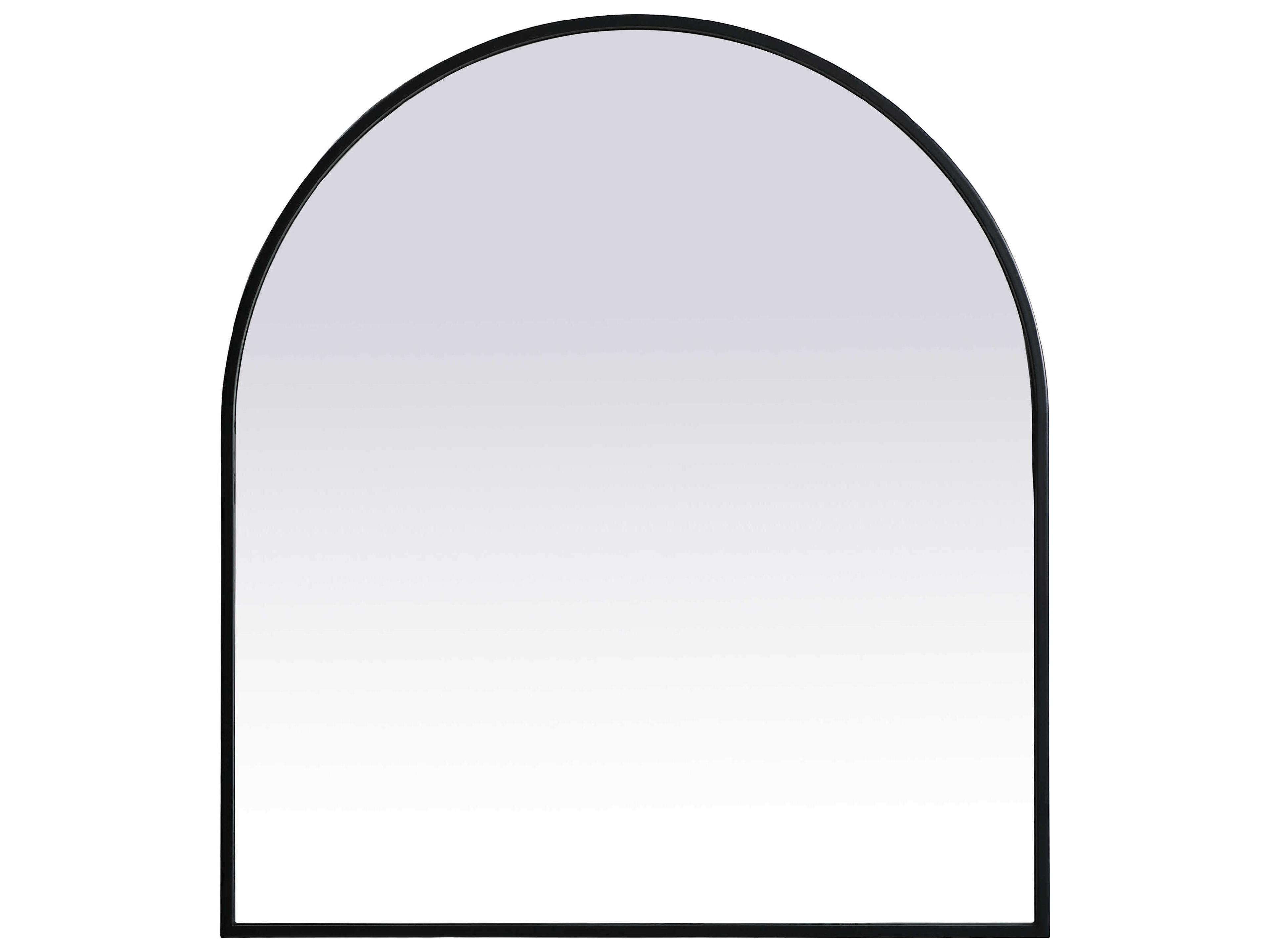 Elegant Lighting Ayra Black Arch Wall Mirror