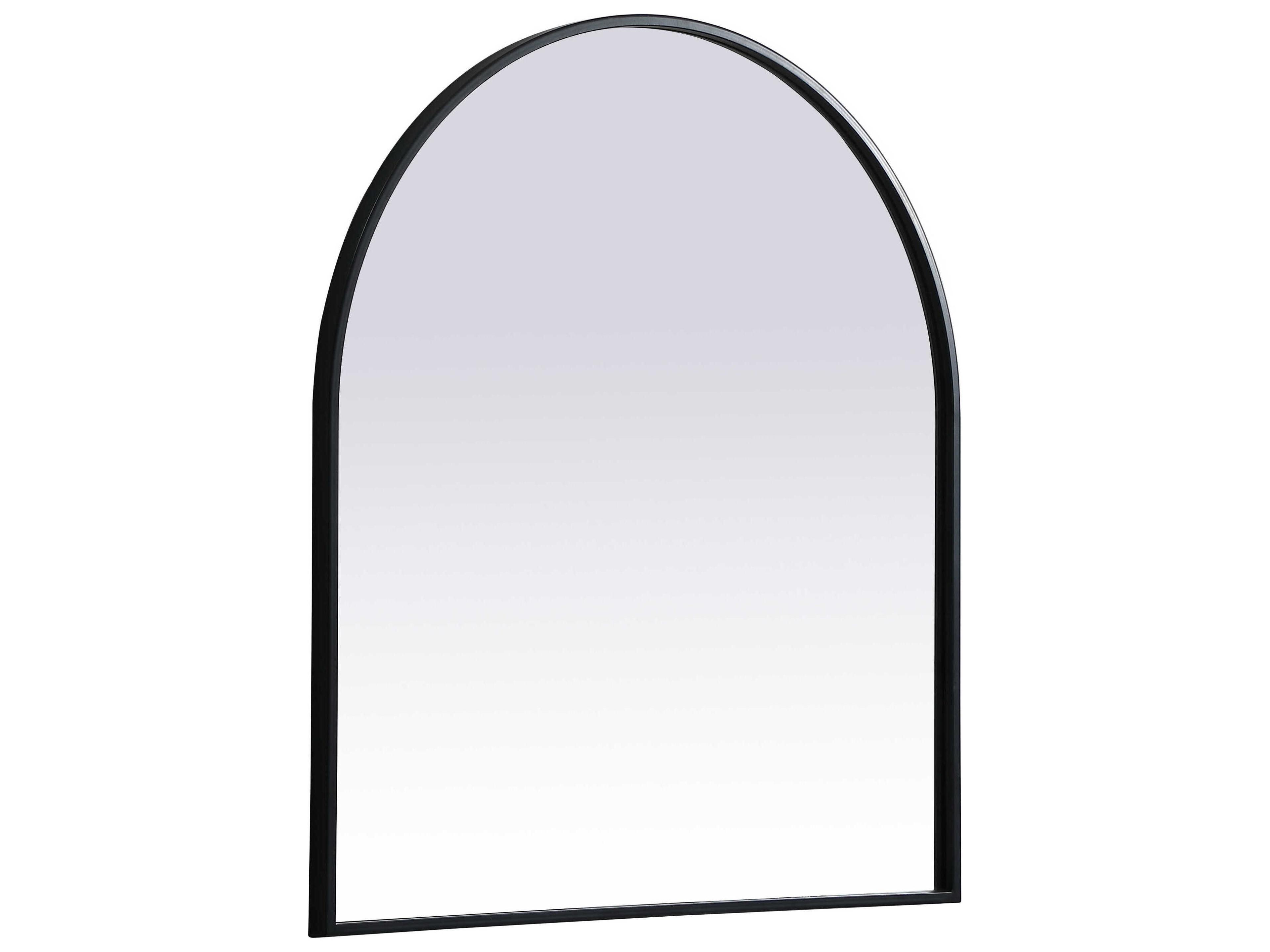 Elegant Lighting Ayra Black Arch Wall Mirror