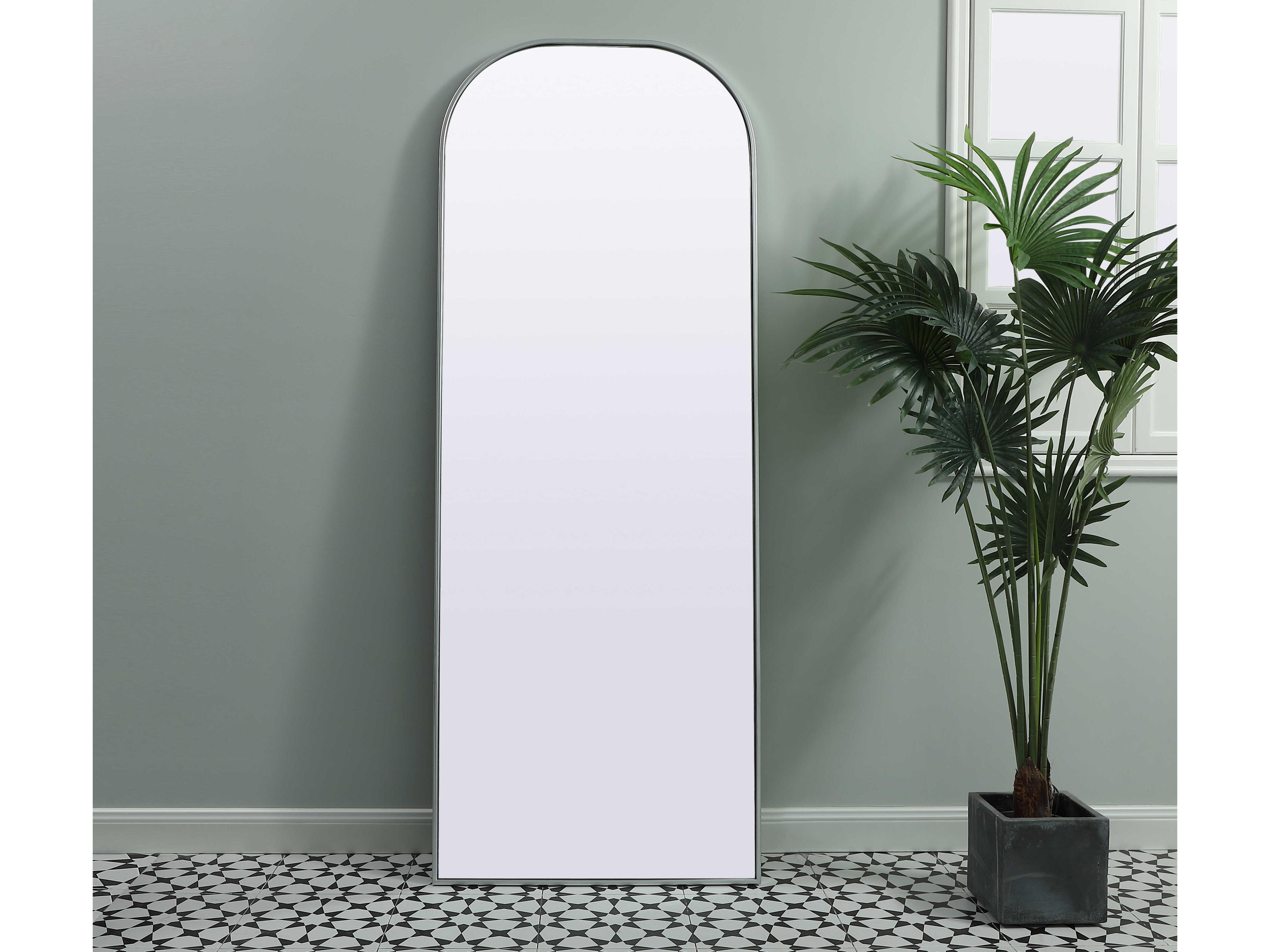 Elegant Lighting Blaire Silver Arch Floor Mirror