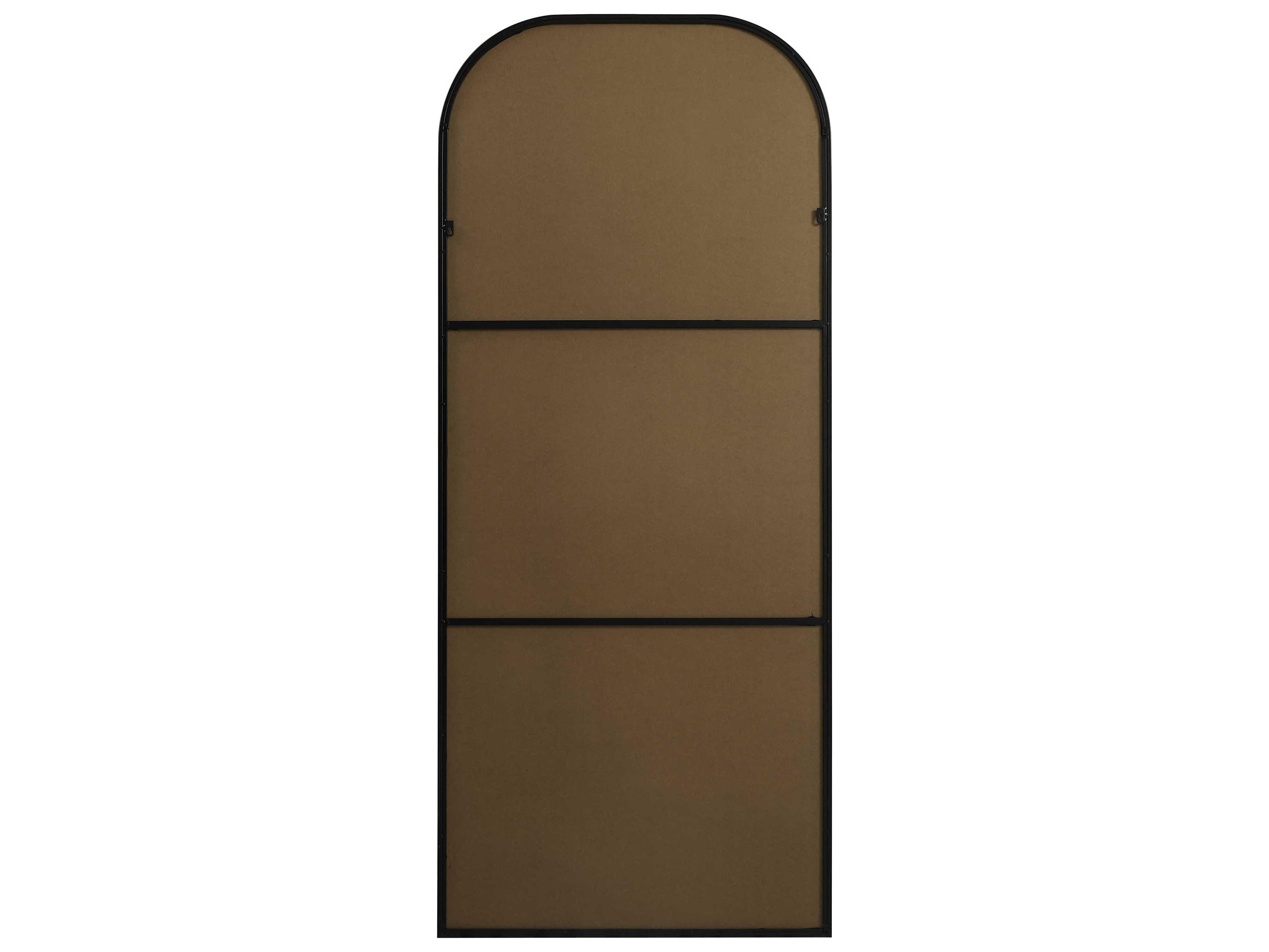 Elegant Lighting Blaire Black Arch Floor Mirror