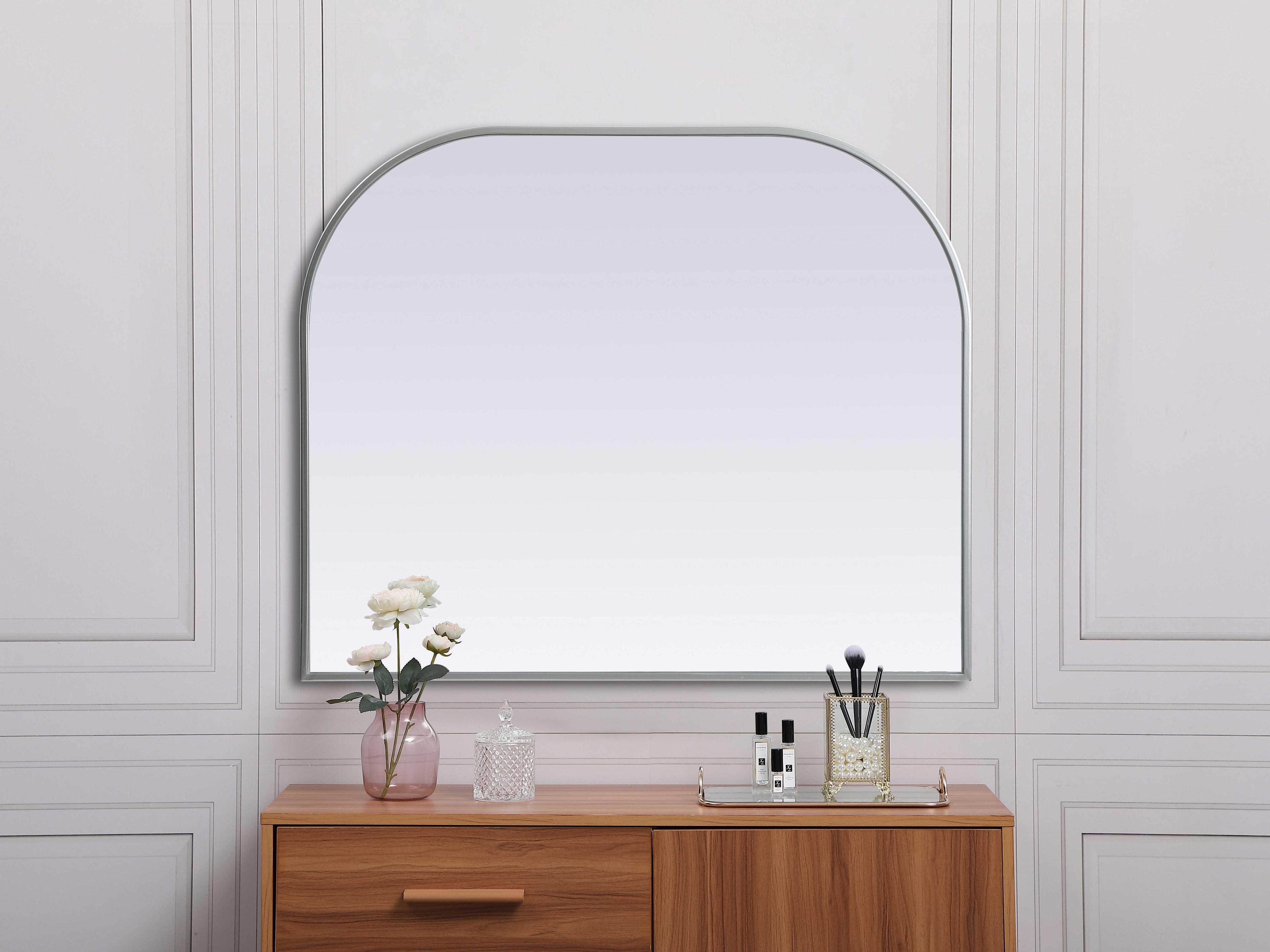 Elegant Lighting Blaire Silver Arch Wall Mirror