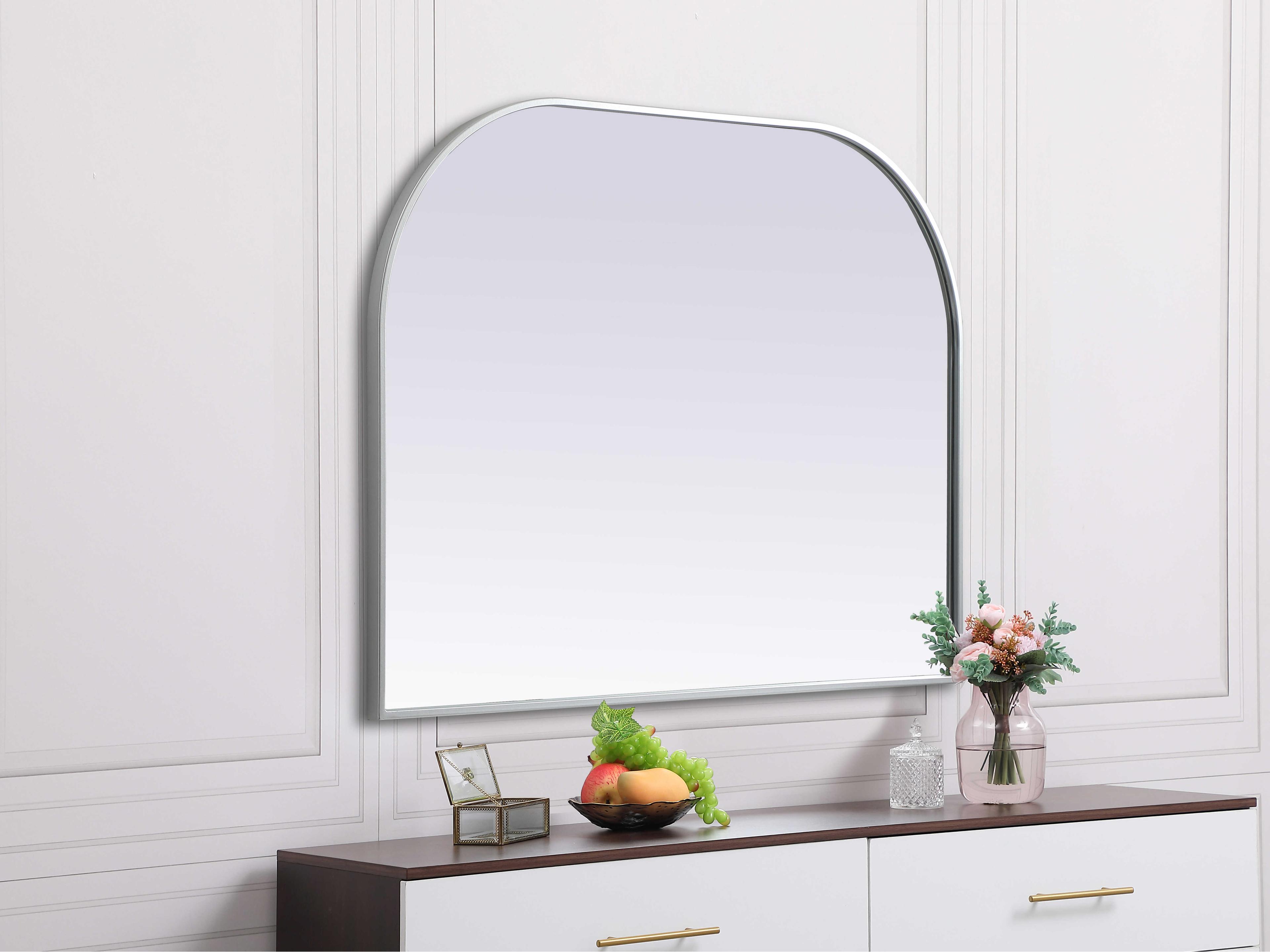 Elegant Lighting Blaire Silver Arch Wall Mirror