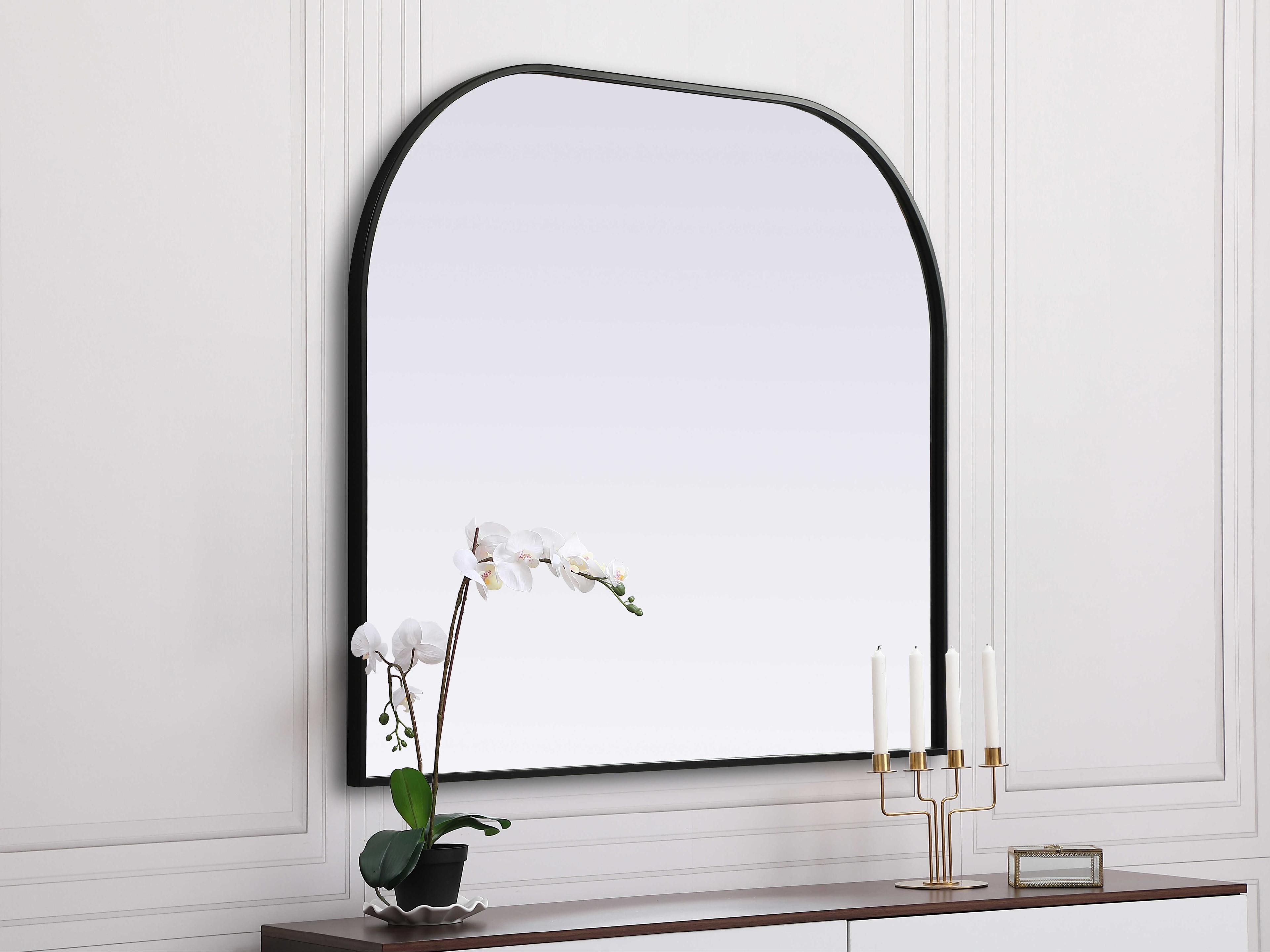 Elegant Lighting Blaire Black Arch Wall Mirror