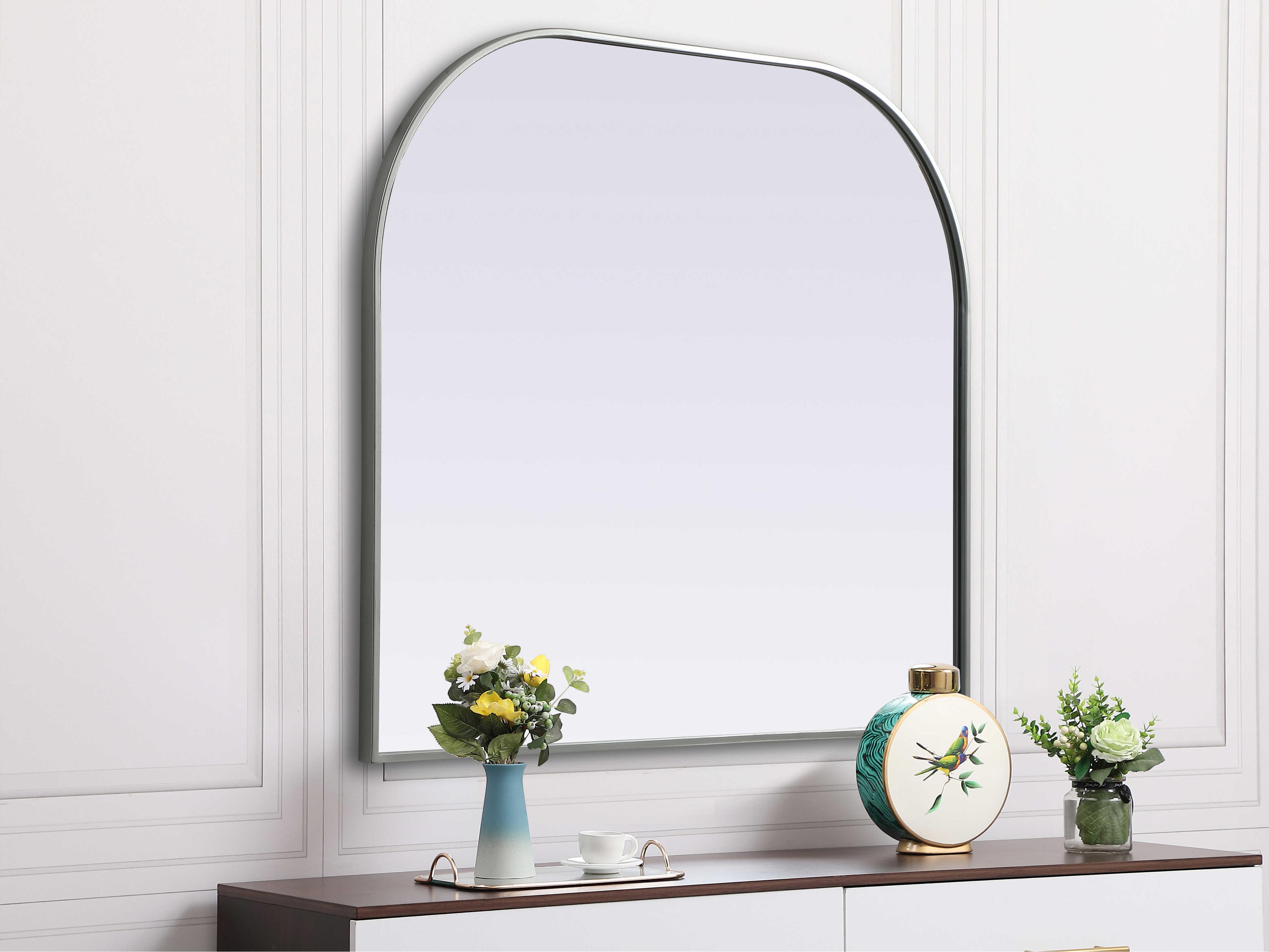 Elegant Lighting Blaire Silver Arch Wall Mirror