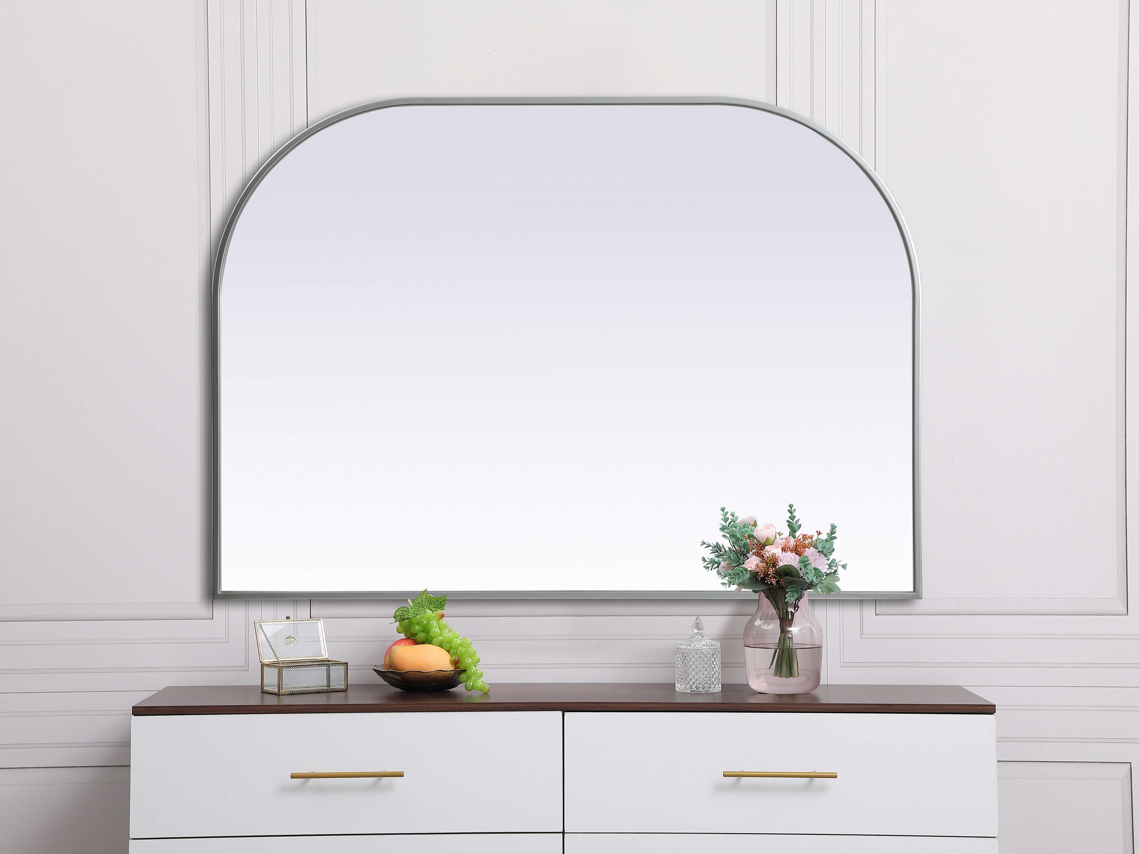 Elegant Lighting Blaire Silver Arch Wall Mirror