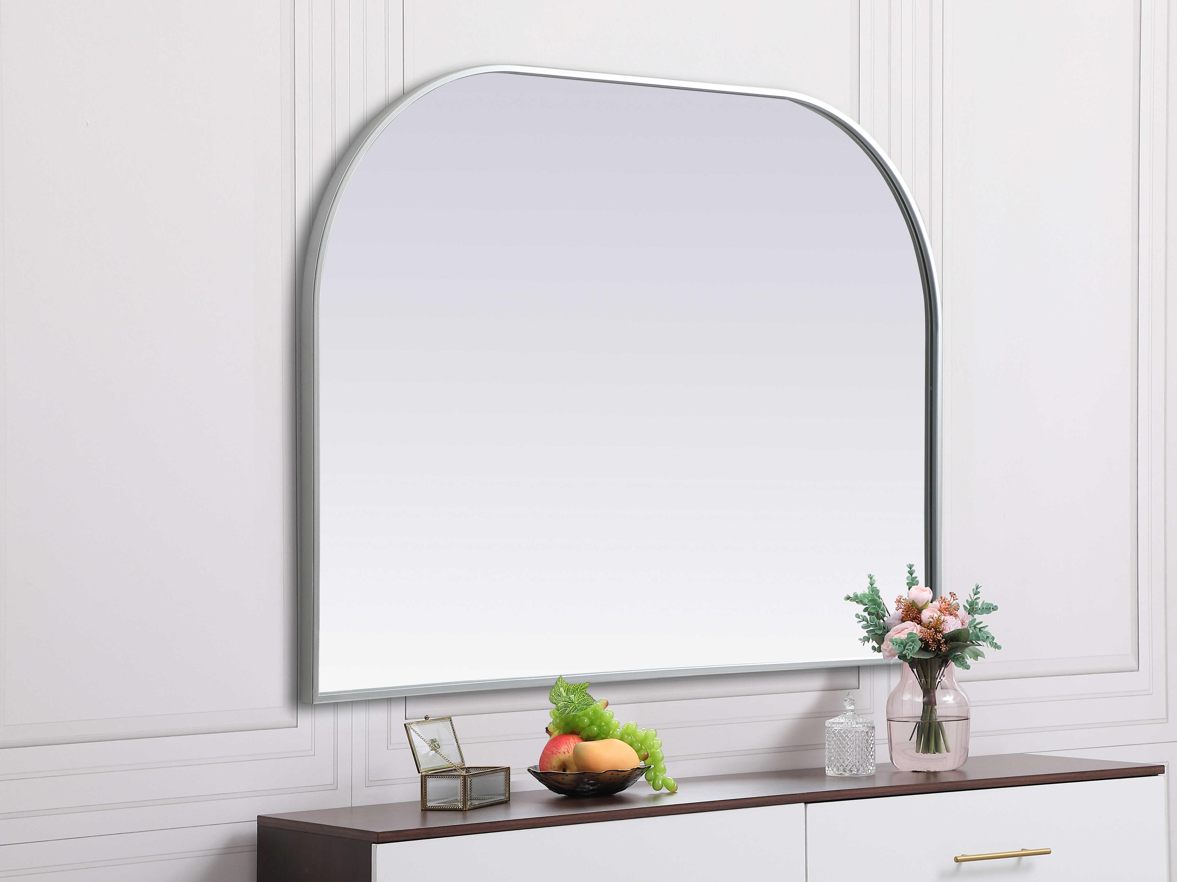 Elegant Lighting Blaire Silver Arch Wall Mirror