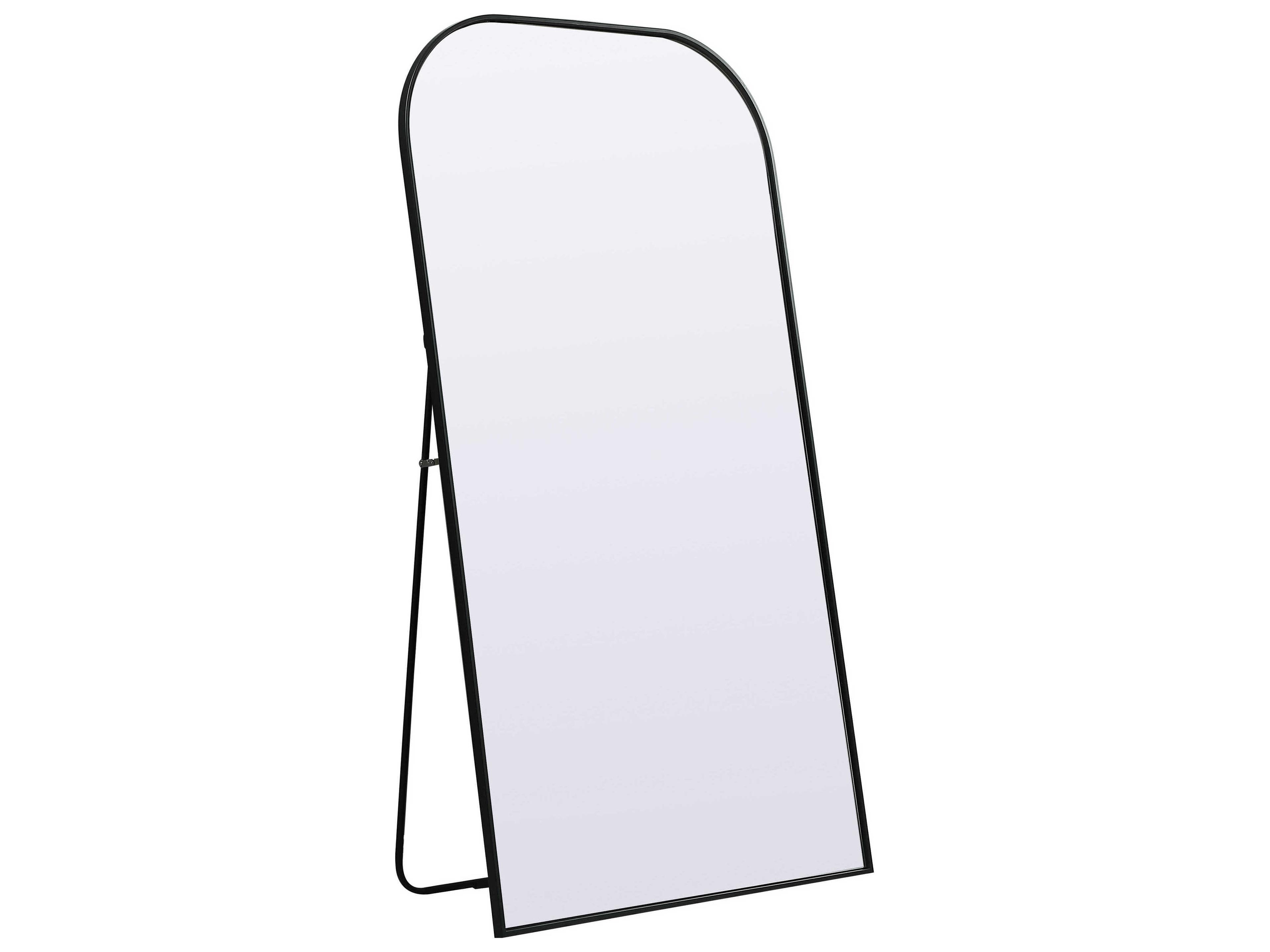 Elegant Lighting Blaire Black Arch Floor Mirror