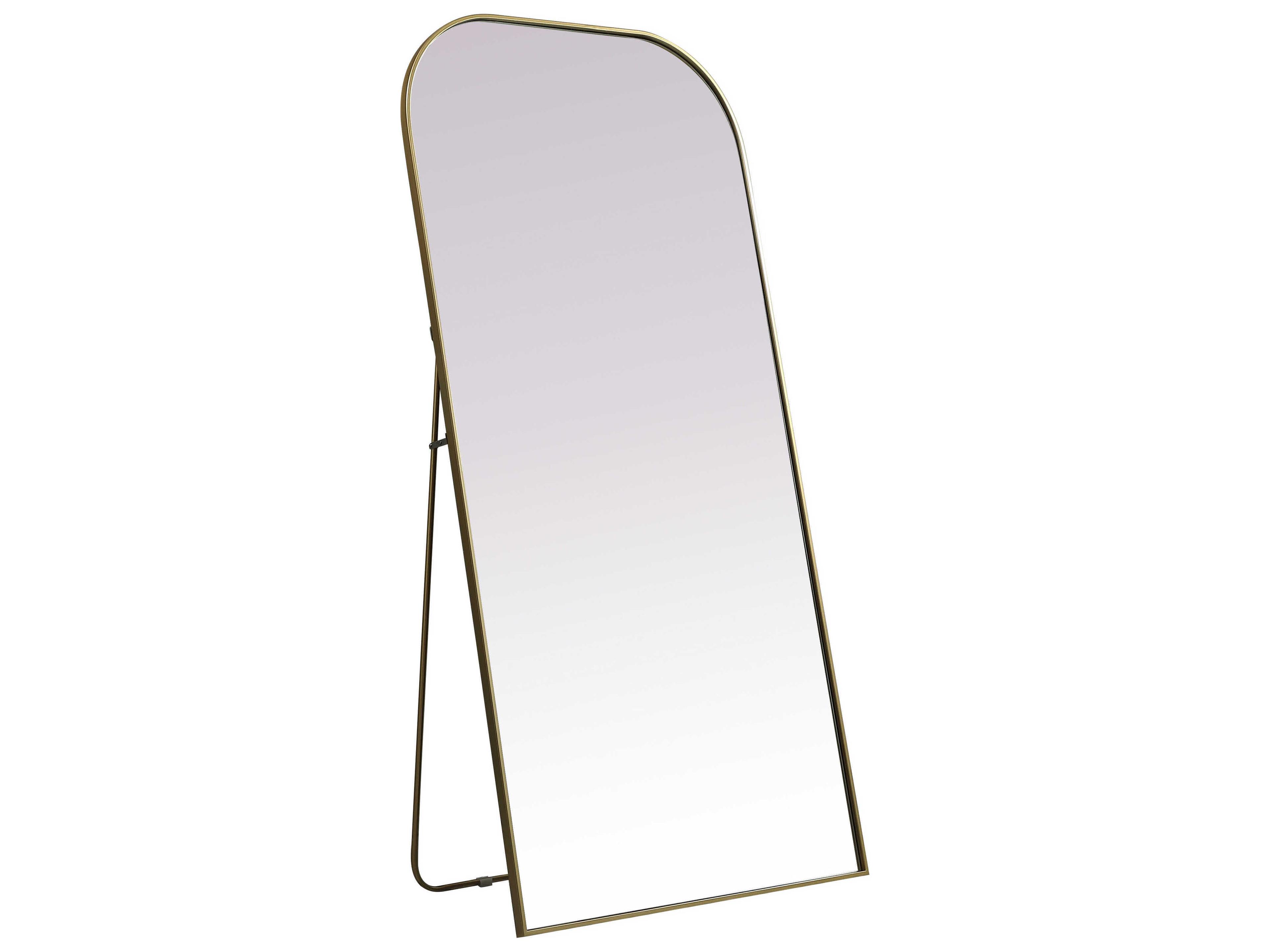 Elegant Lighting Blaire Brass Arch Floor Mirror