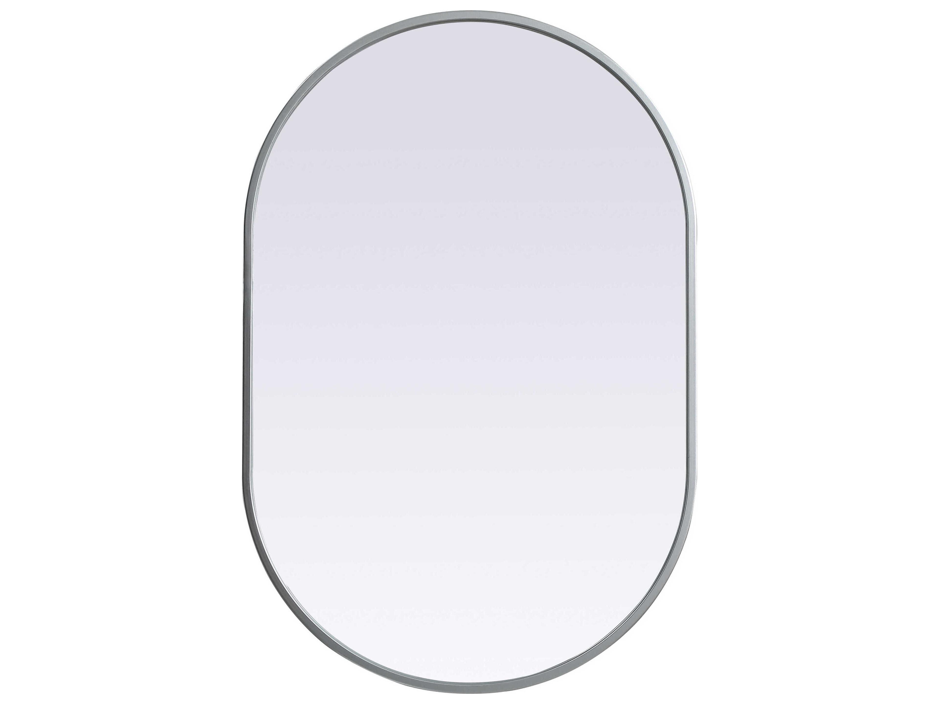 Asha Silver Oval Wall Mirror